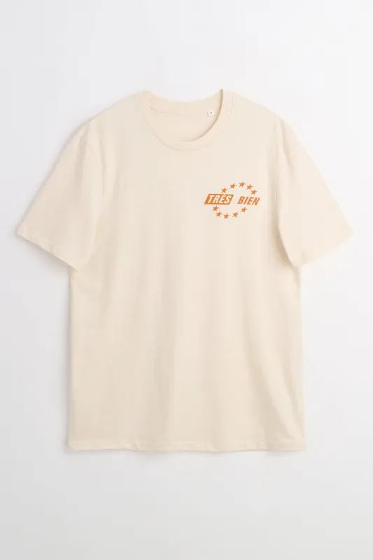 TRÈS BIEN Sport Logo Tee Natural Raw sold by Tres Bien