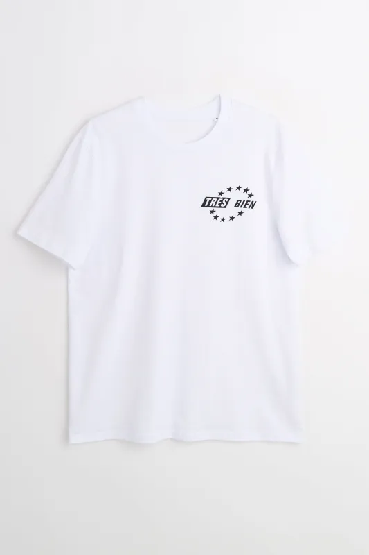 TRÈS BIEN Sport Logo Tee White sold by Tres Bien