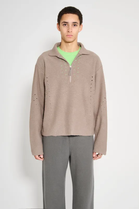 ROA Mohair Polo Taupe made by Roa Hiking