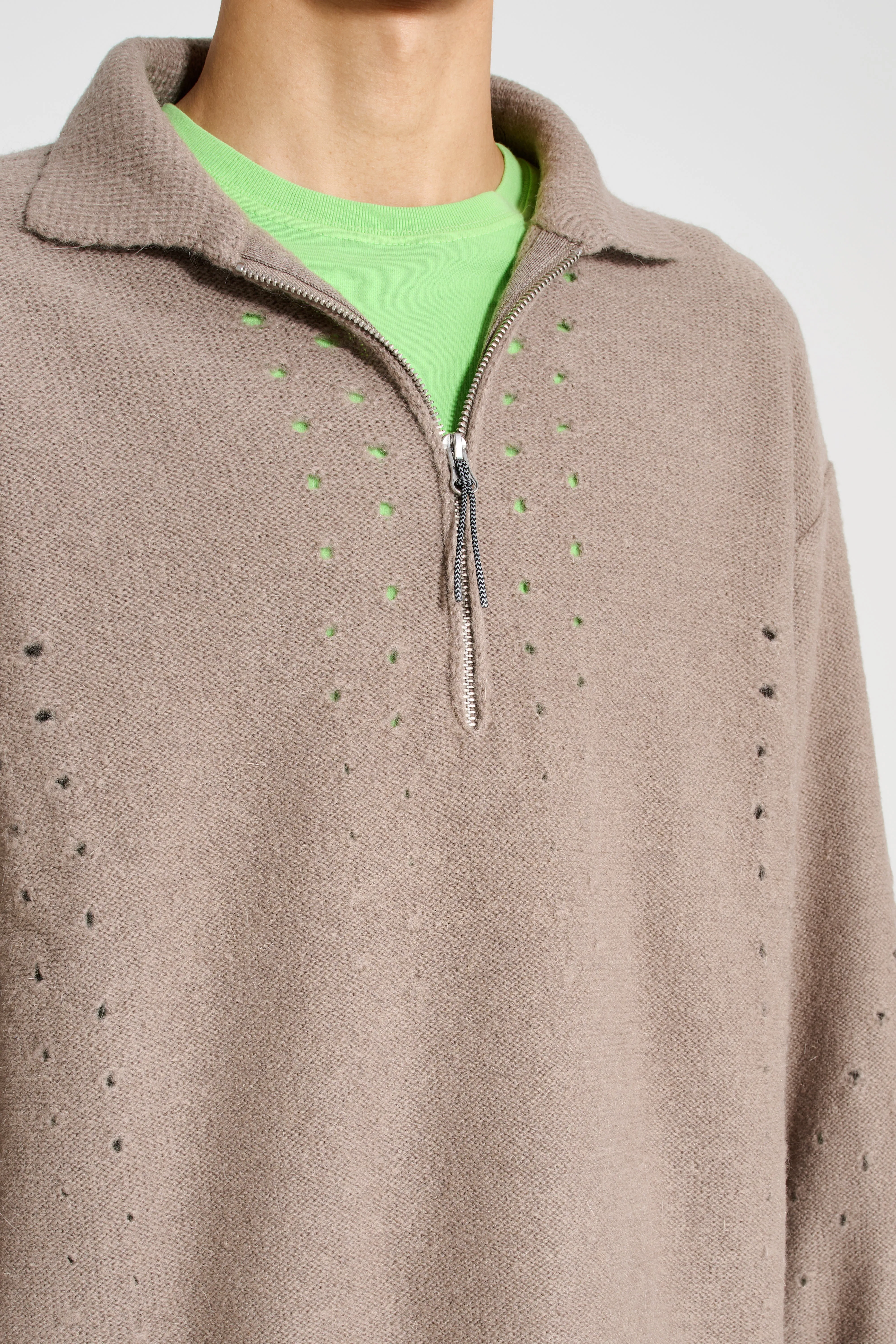 ROA Mohair Polo Taupe sold by Tres Bien product image thumbnail 5