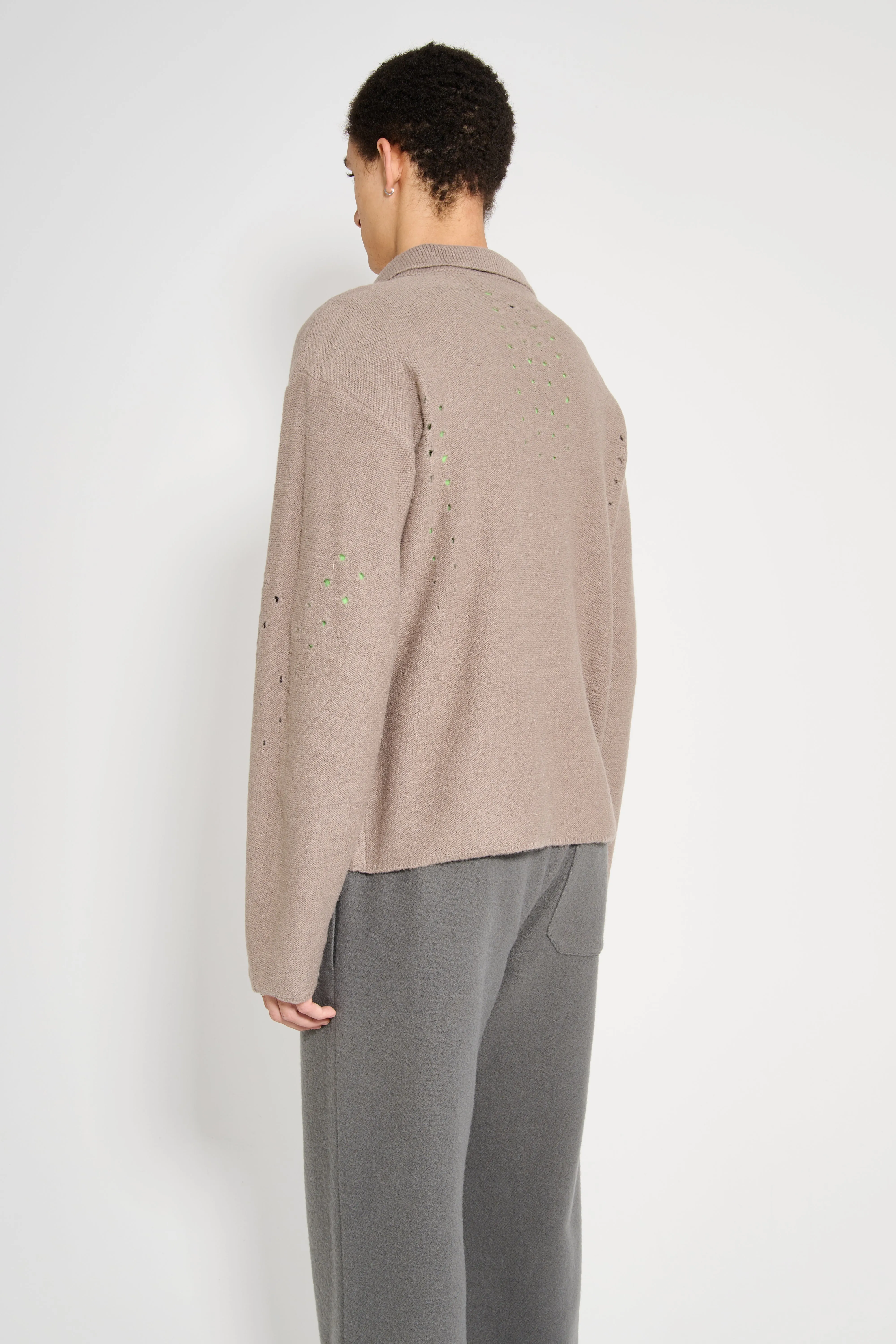 ROA Mohair Polo Taupe sold by Tres Bien product image thumbnail 4