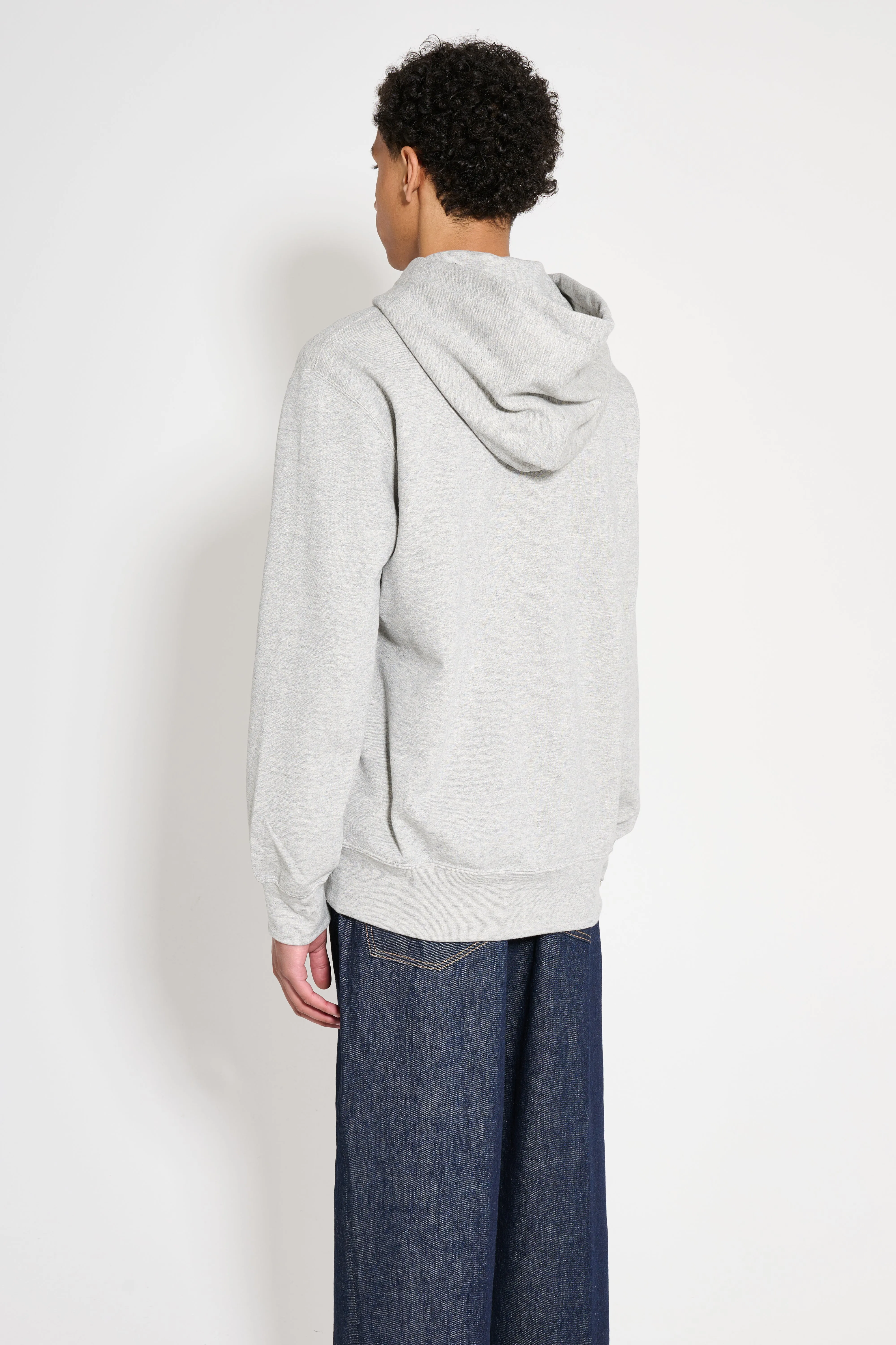 Comme des Garçons Play Small Heart Hooded Sweatshirt Grey sold by Tres Bien product image thumbnail 3