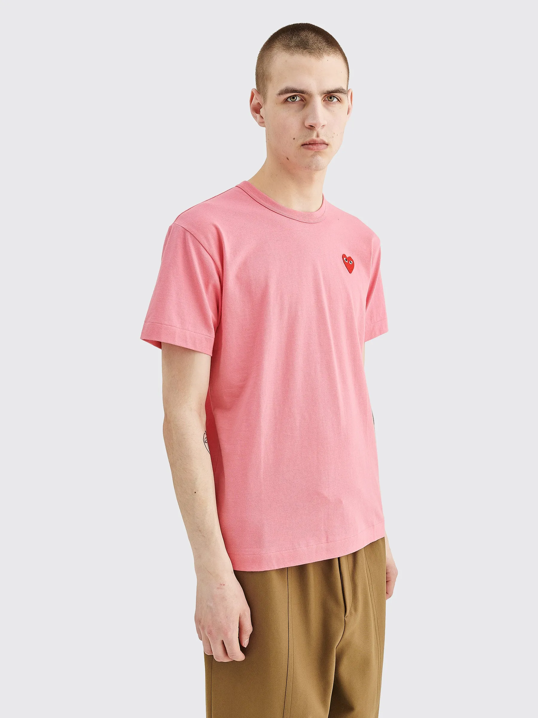 Comme des Garçons Play Small Heart T-shirt Pink sold by Tres Bien product image thumbnail 5