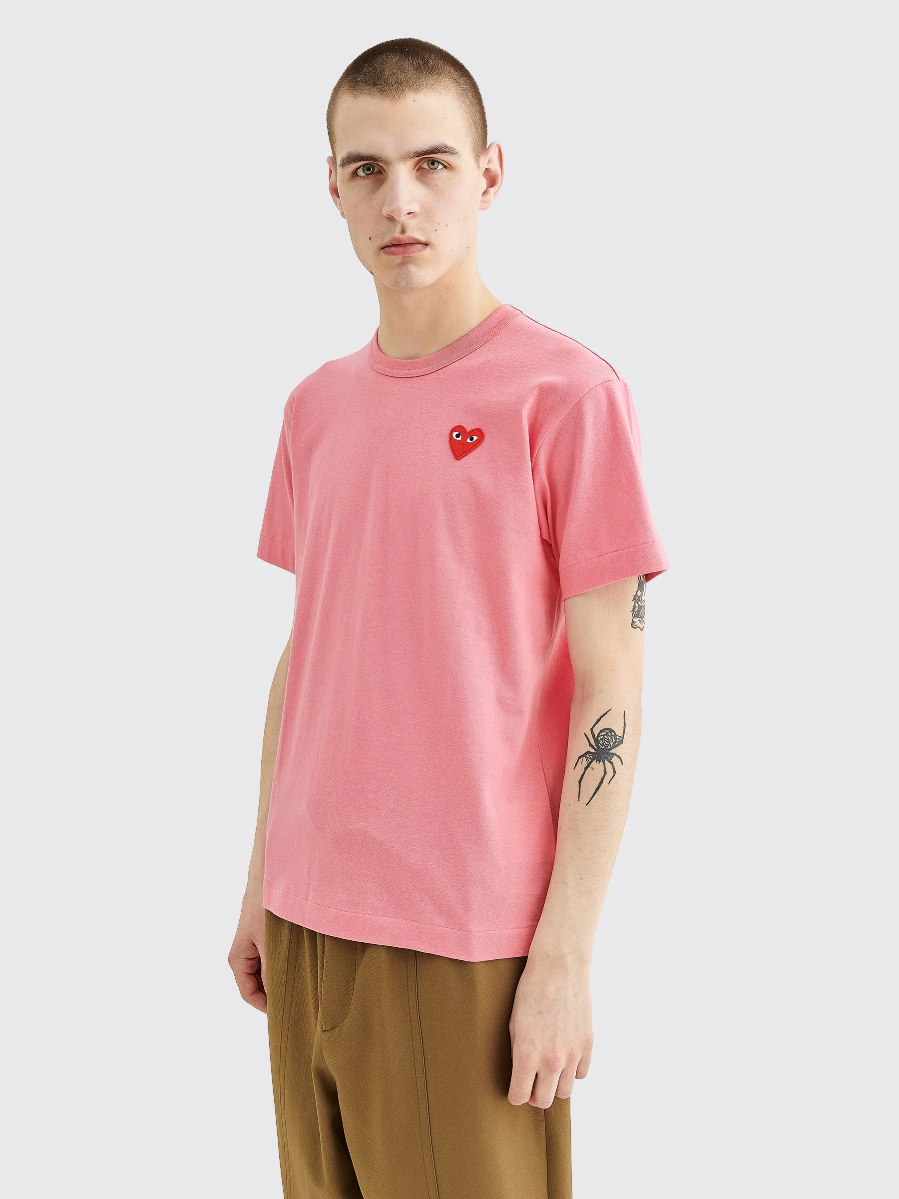 Comme des Garçons Play Small Heart T-shirt Pink sold by Tres Bien product image thumbnail 3