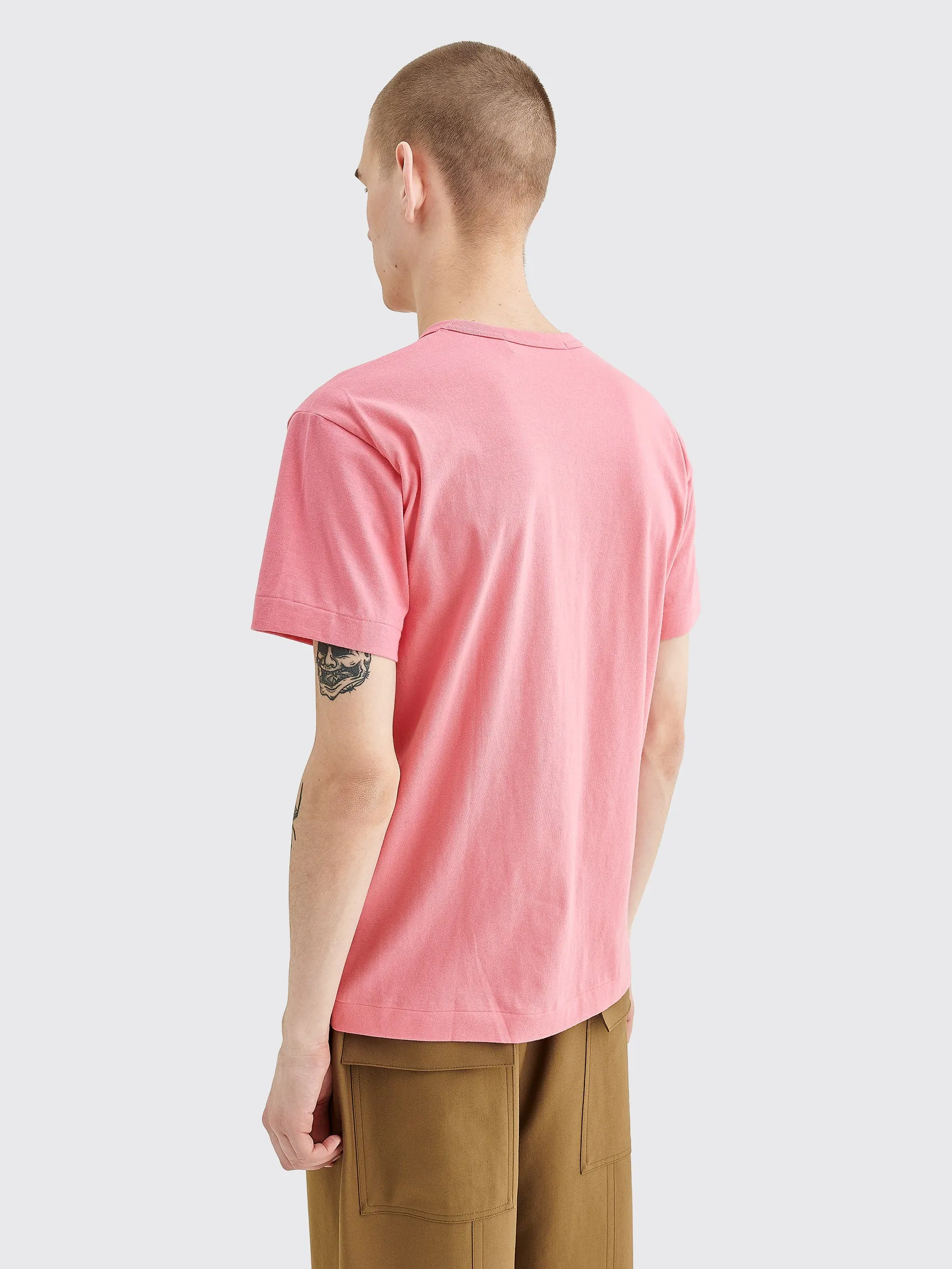 Comme des Garçons Play Small Heart T-shirt Pink sold by Tres Bien product image thumbnail 4