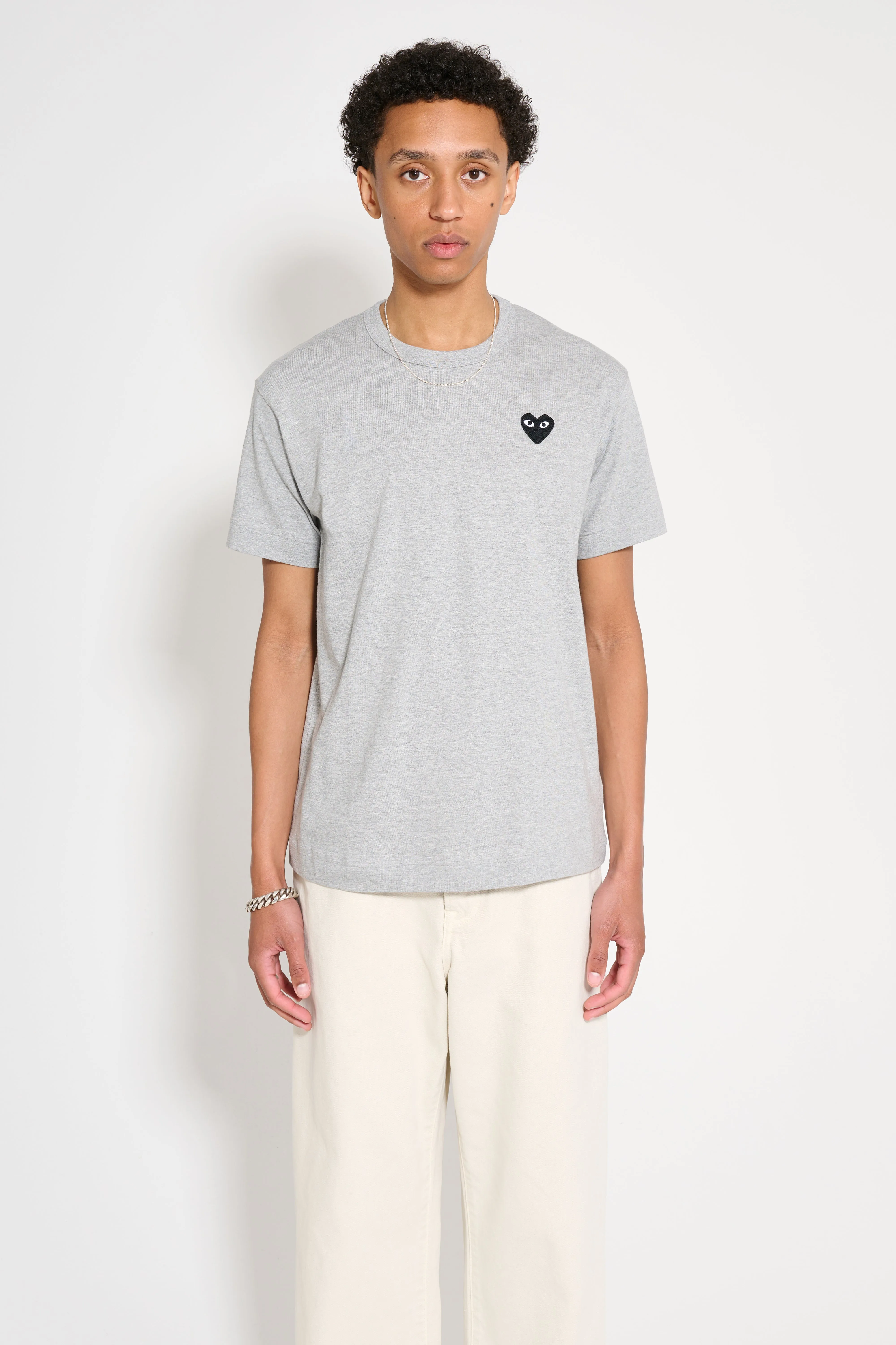 Comme des Garçons Play Small Heart T-Shirt Grey sold by Tres Bien