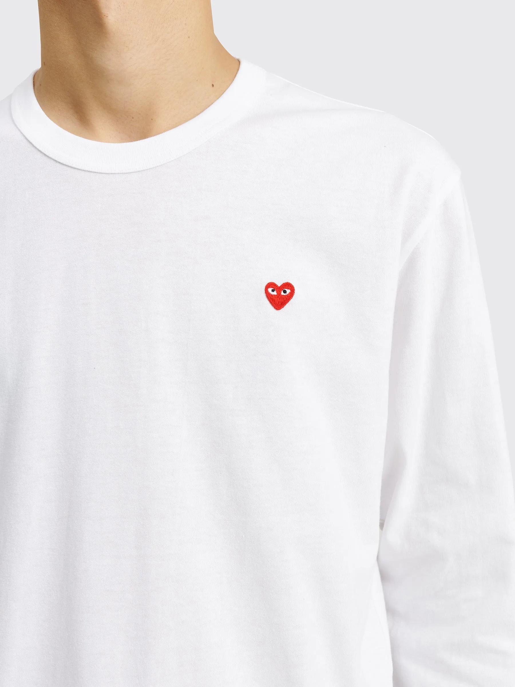 Comme des Garçons Play Mini Heart LS T-shirt White sold by Tres Bien product image thumbnail 5