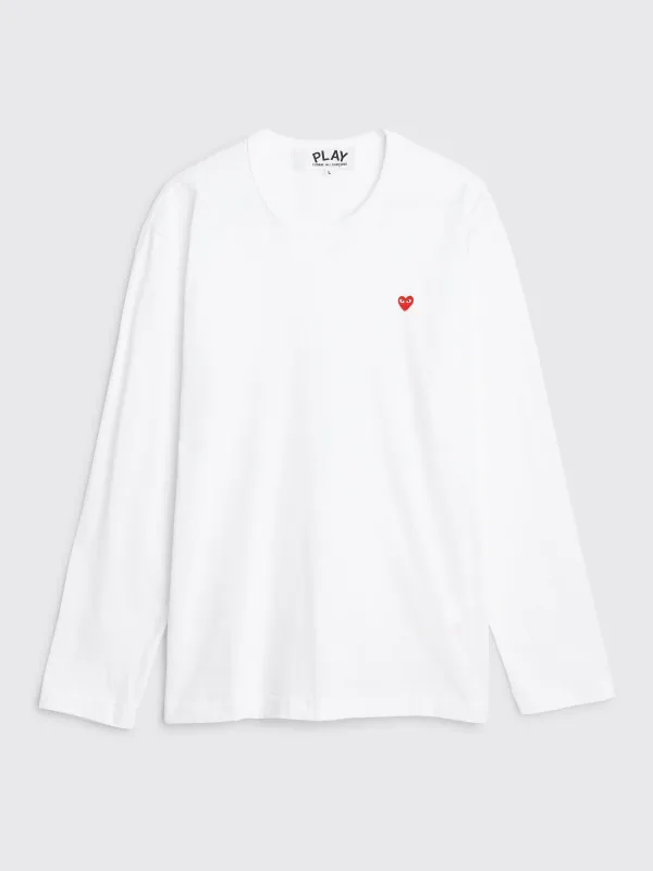 Comme des Garçons Play Mini Heart LS T-shirt White made by Comme des Garcons