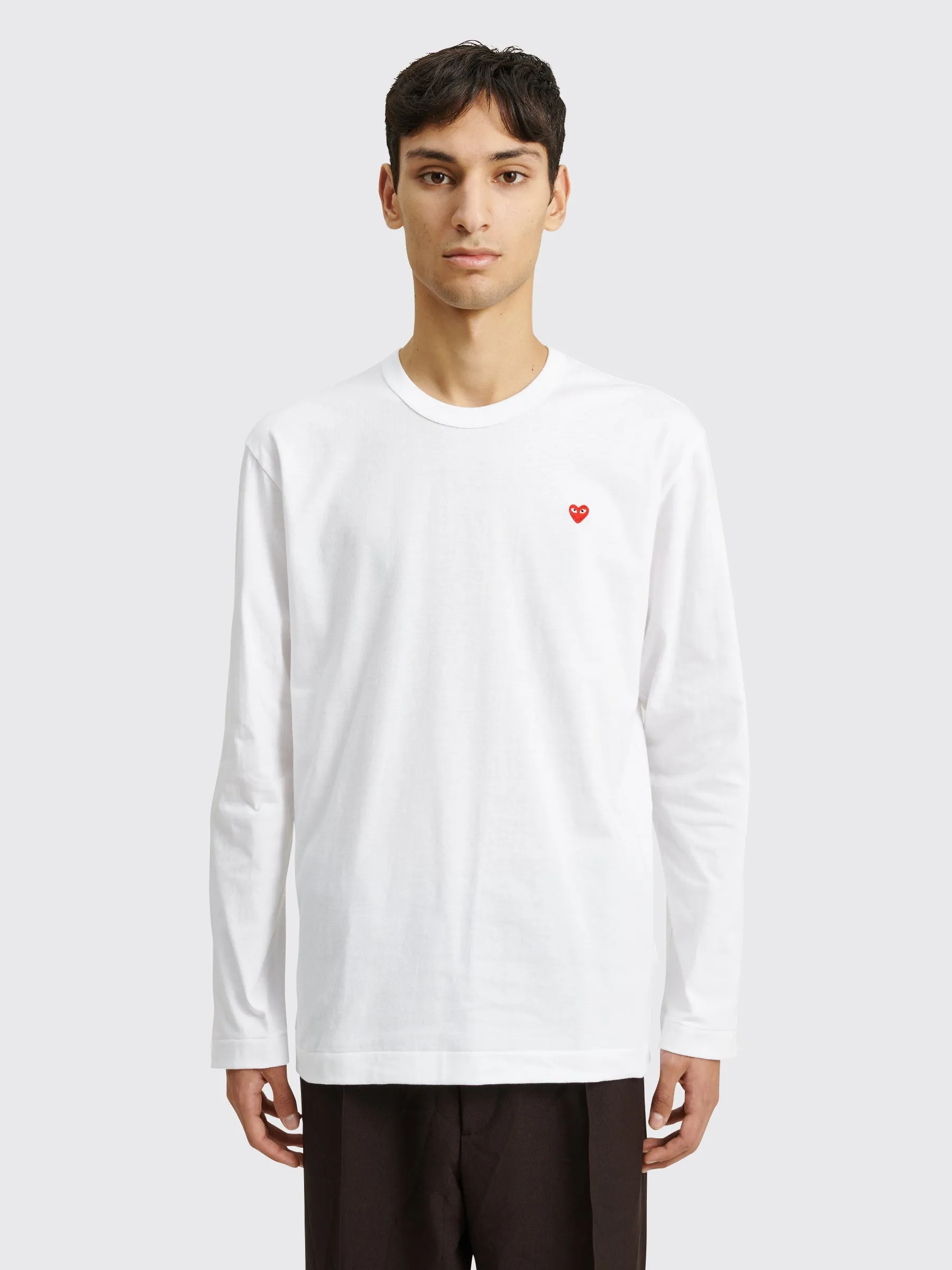 Comme des Garçons Play Mini Heart LS T-shirt White sold by Tres Bien product image thumbnail 2