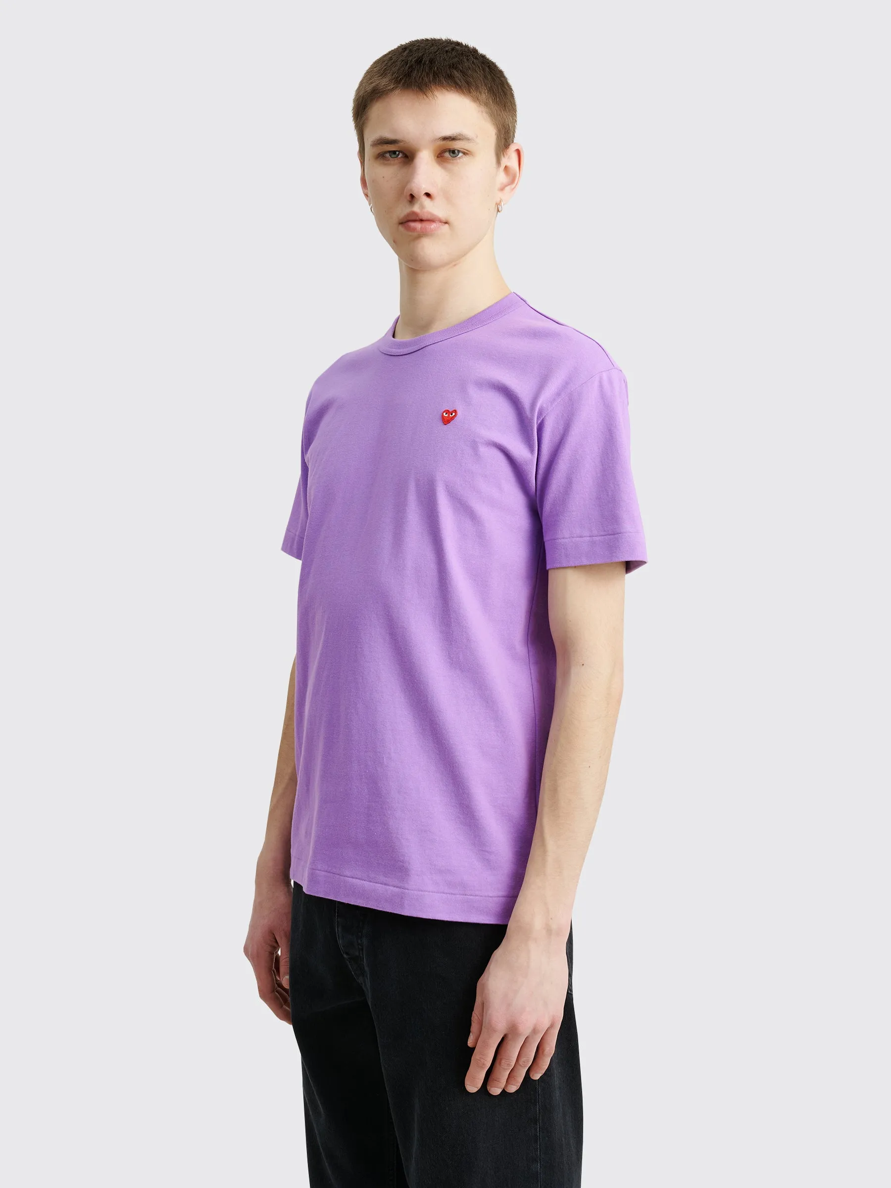 Comme des Garçons Play Mini Heart T-shirt Purple sold by Tres Bien product image thumbnail 3