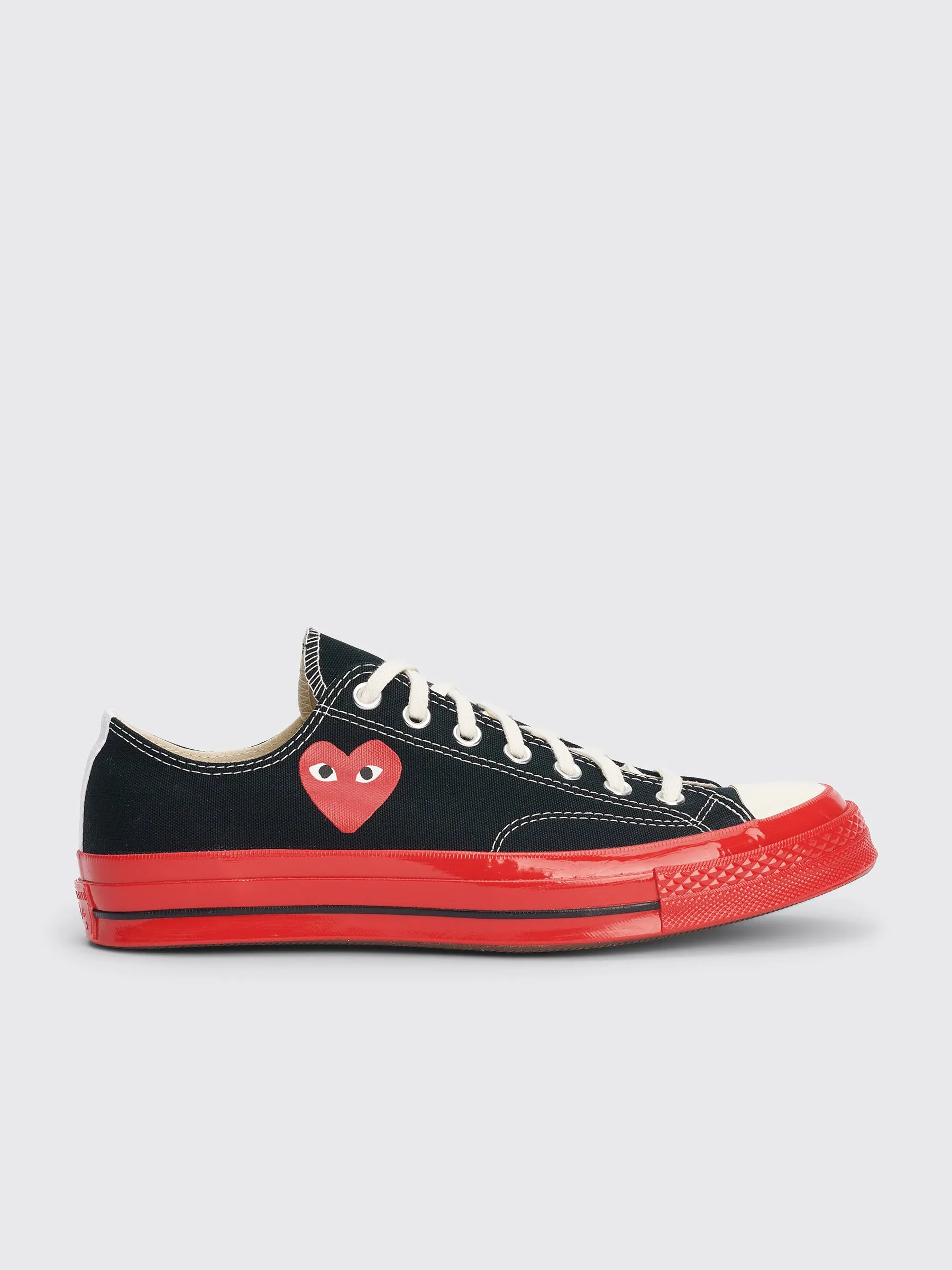Comme des Garçons Play x Converse Chuck 70 Low Black / Red sold by Tres Bien