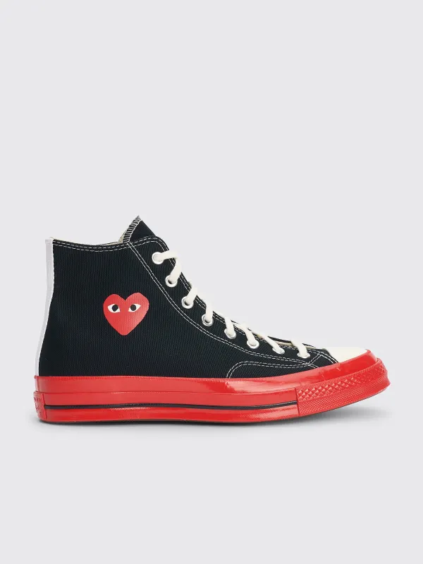 Comme des Garçons Play x Converse Chuck 70 Hi Black / Red made by Comme des Garcons