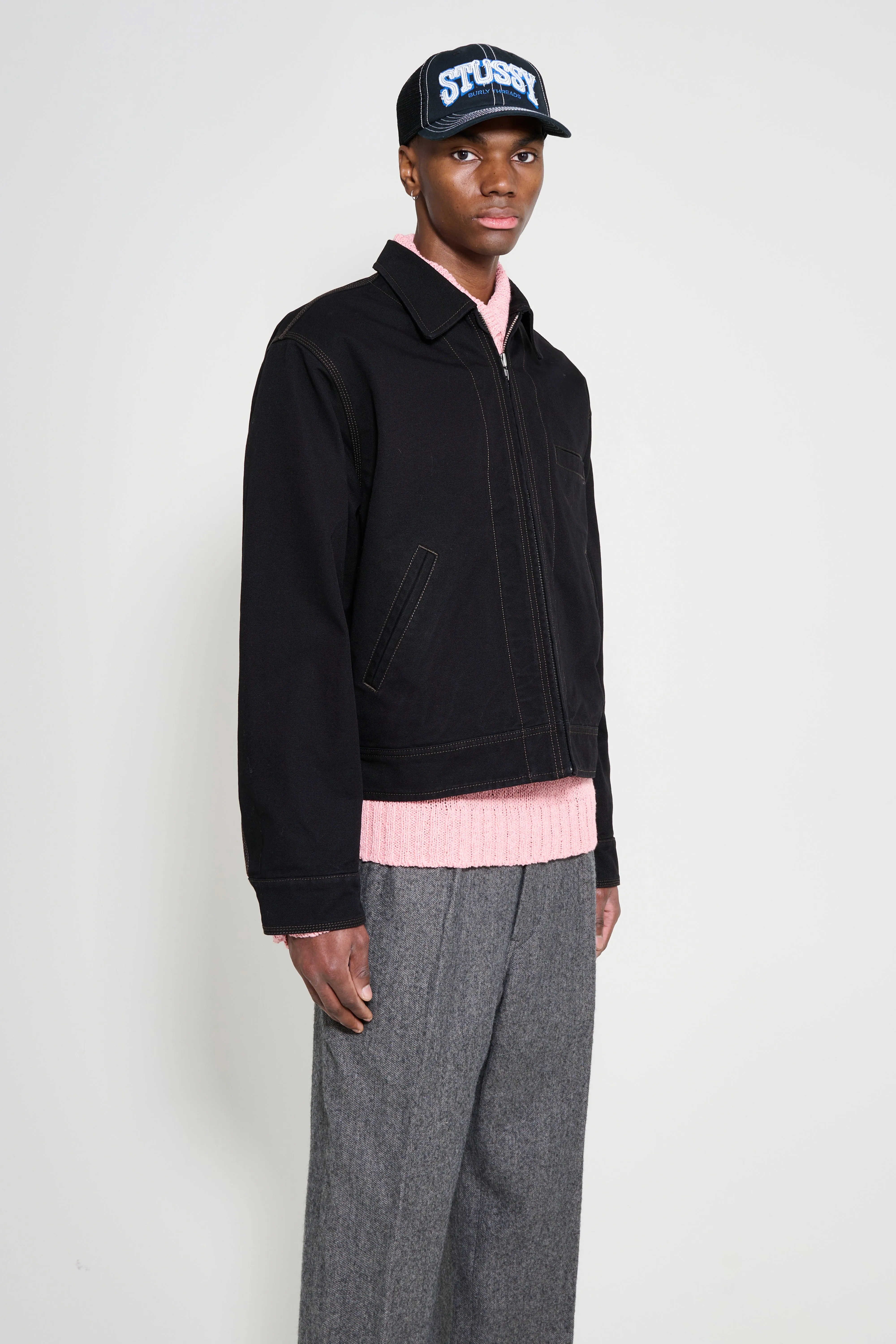 Stüssy Work Jacket Collared Black sold by Tres Bien product image thumbnail 4