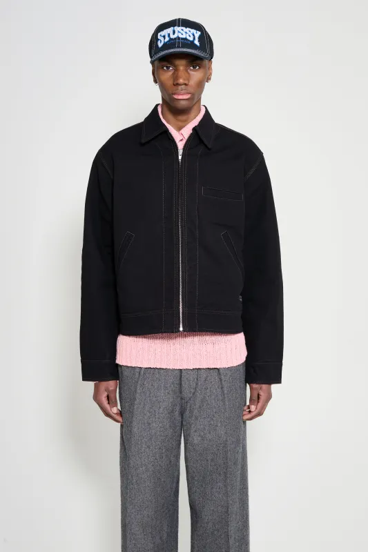 Stüssy Work Jacket Collared Black sold by Tres Bien