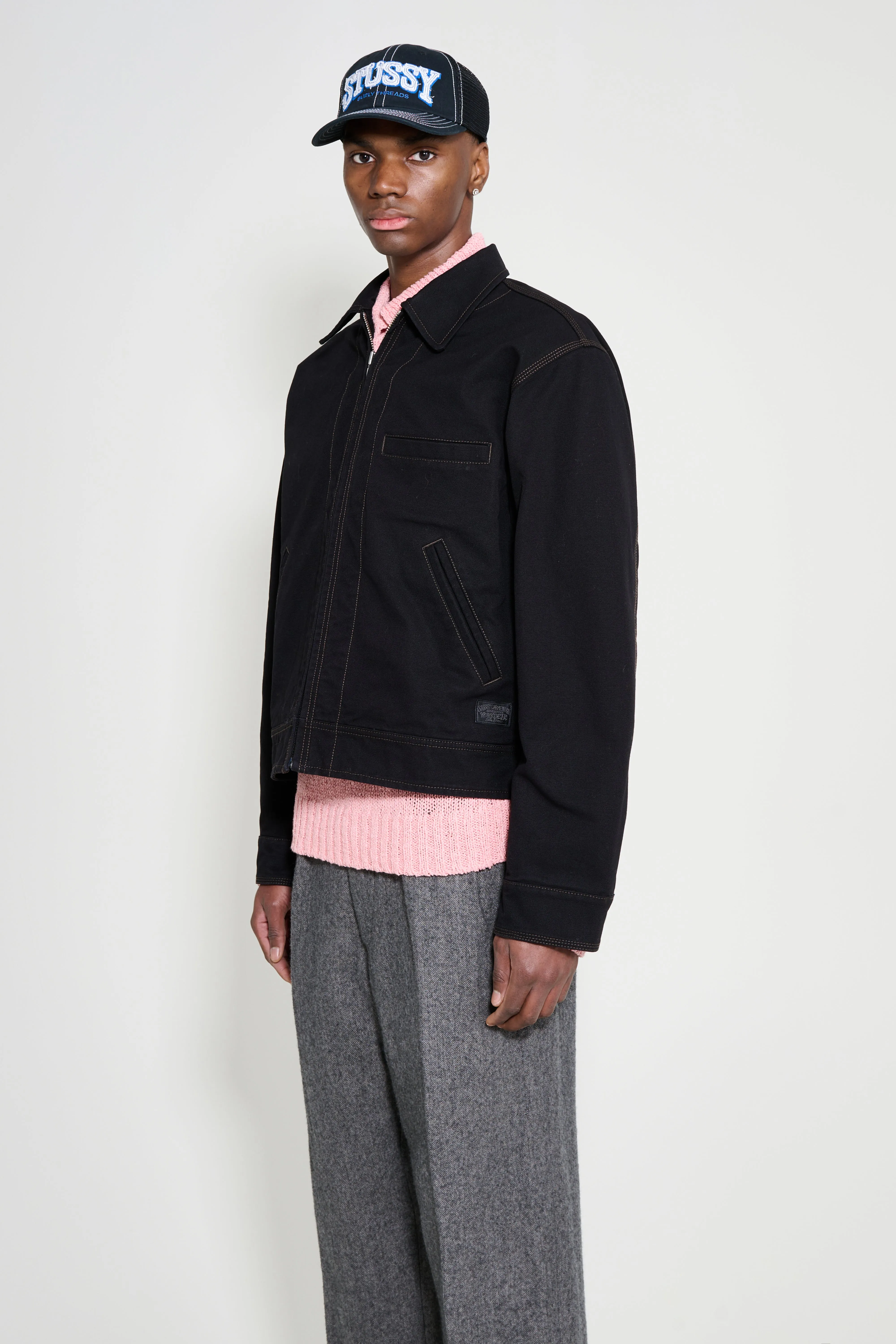 Stüssy Work Jacket Collared Black sold by Tres Bien product image thumbnail 2