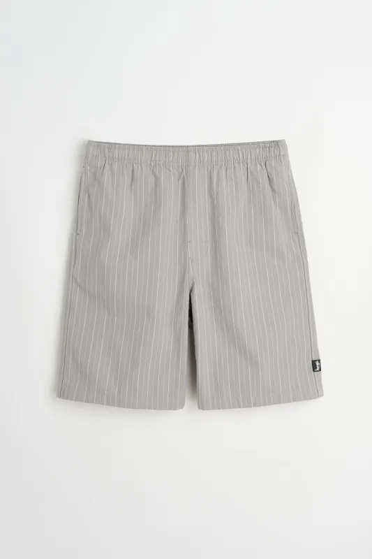 Stüssy Striped Beach Shorts Grey made by Tres Bien