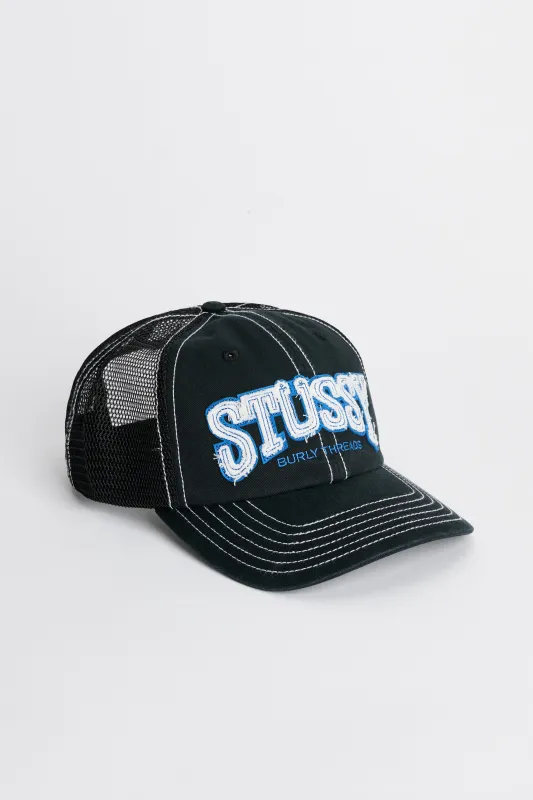 Stüssy Md Burly Threads Trucker Black sold by Tres Bien