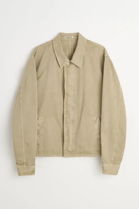 Auralee Garment Dyed Finx Light Chino Jacket Beige made by Auralee