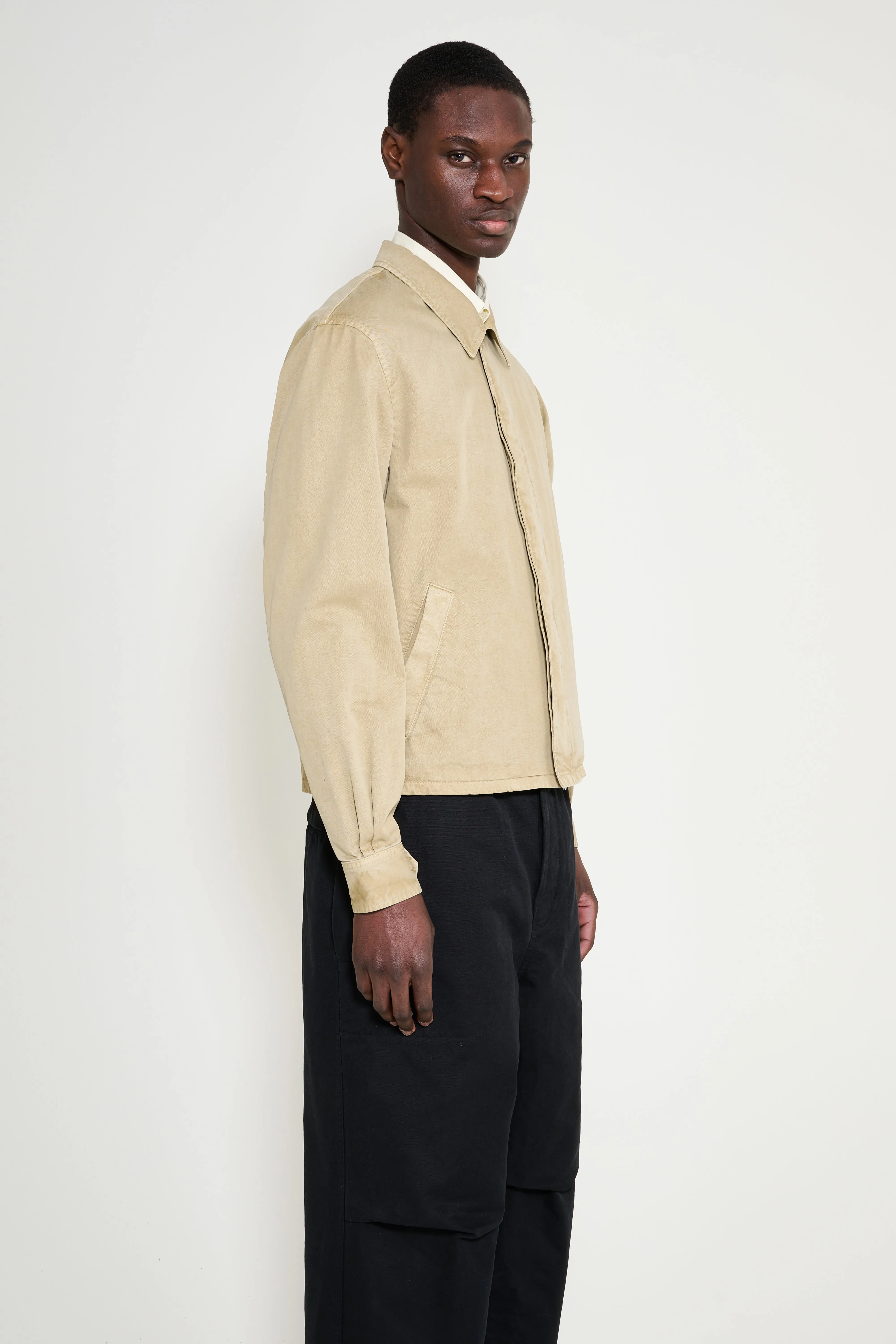 Auralee Garment Dyed Finx Light Chino Jacket Beige sold by Tres Bien product image thumbnail 5