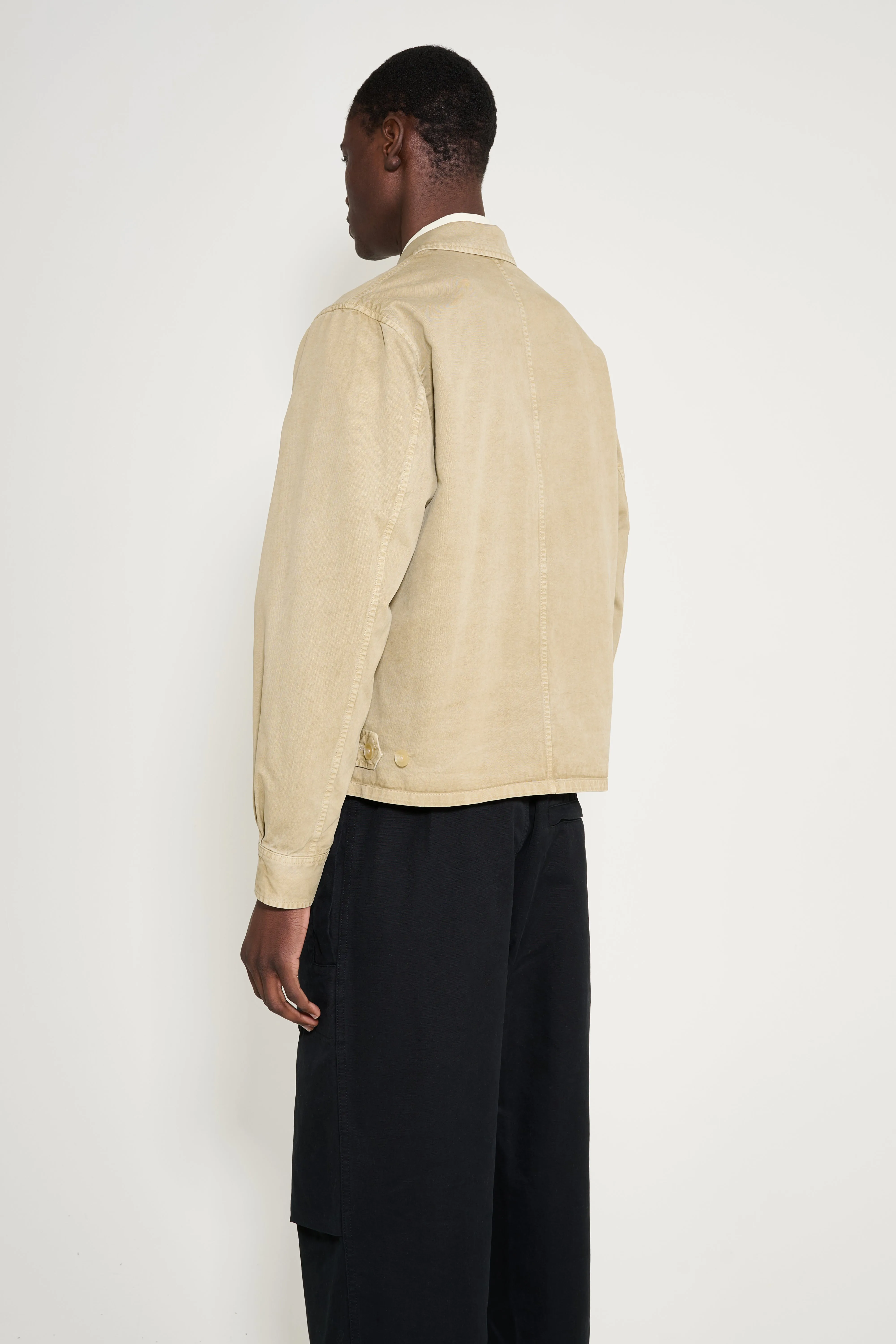 Auralee Garment Dyed Finx Light Chino Jacket Beige sold by Tres Bien product image thumbnail 4