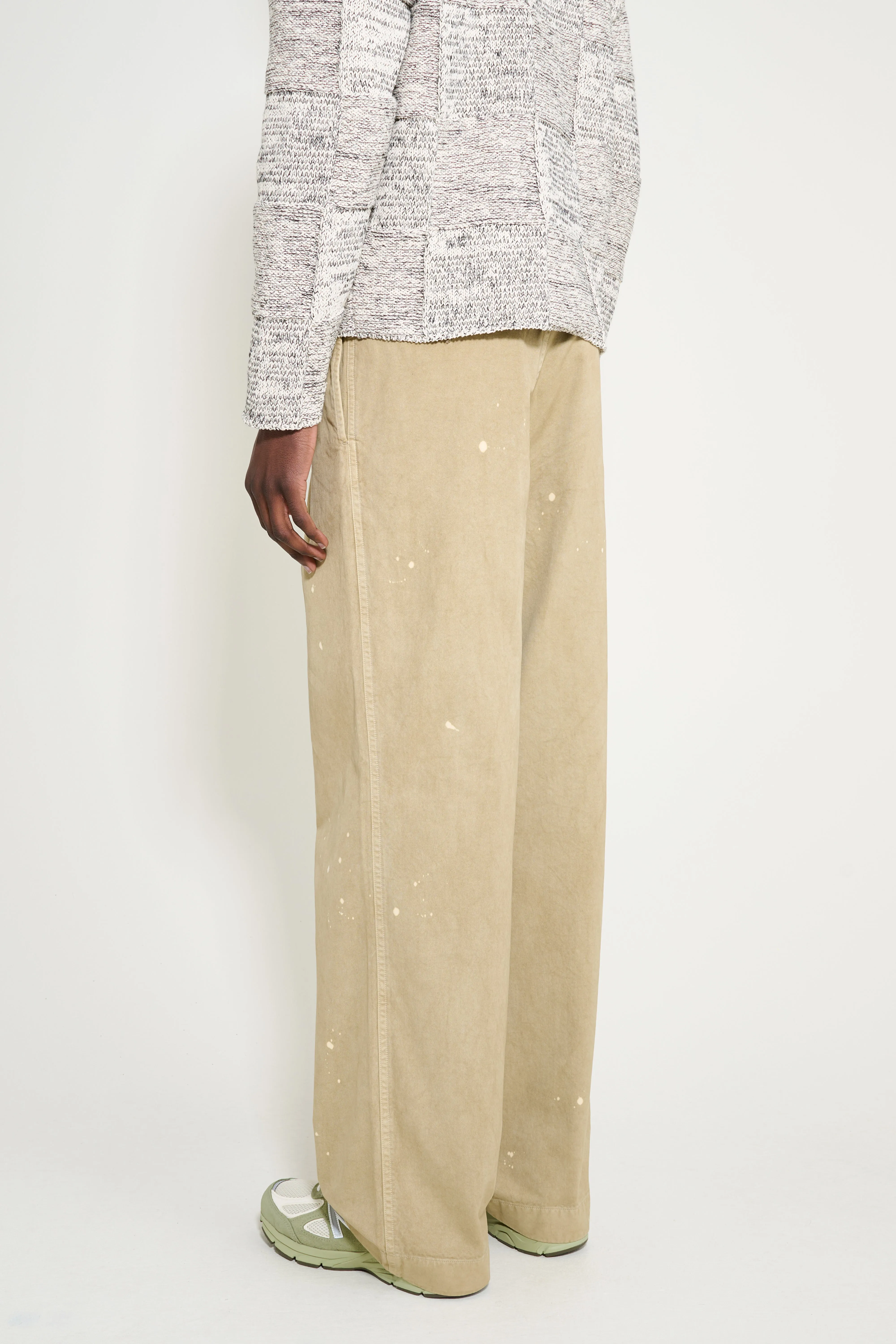Auralee Garment Dyed Finx Light Chino One-Tuck Wide Pants Beige sold by Tres Bien product image thumbnail 2
