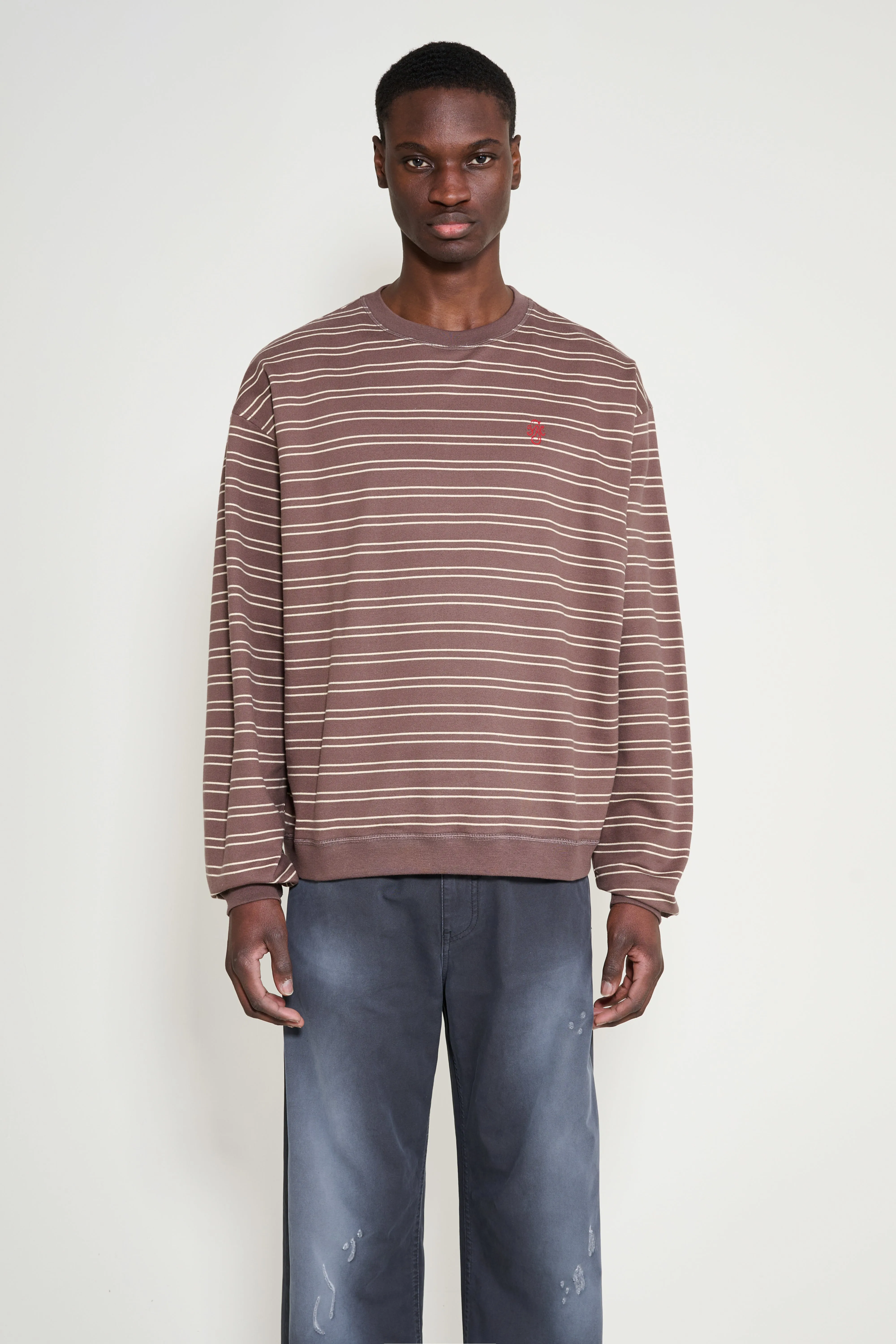 Stockholm Surfboard Club Benny Sweatshirt Brown sold by Tres Bien