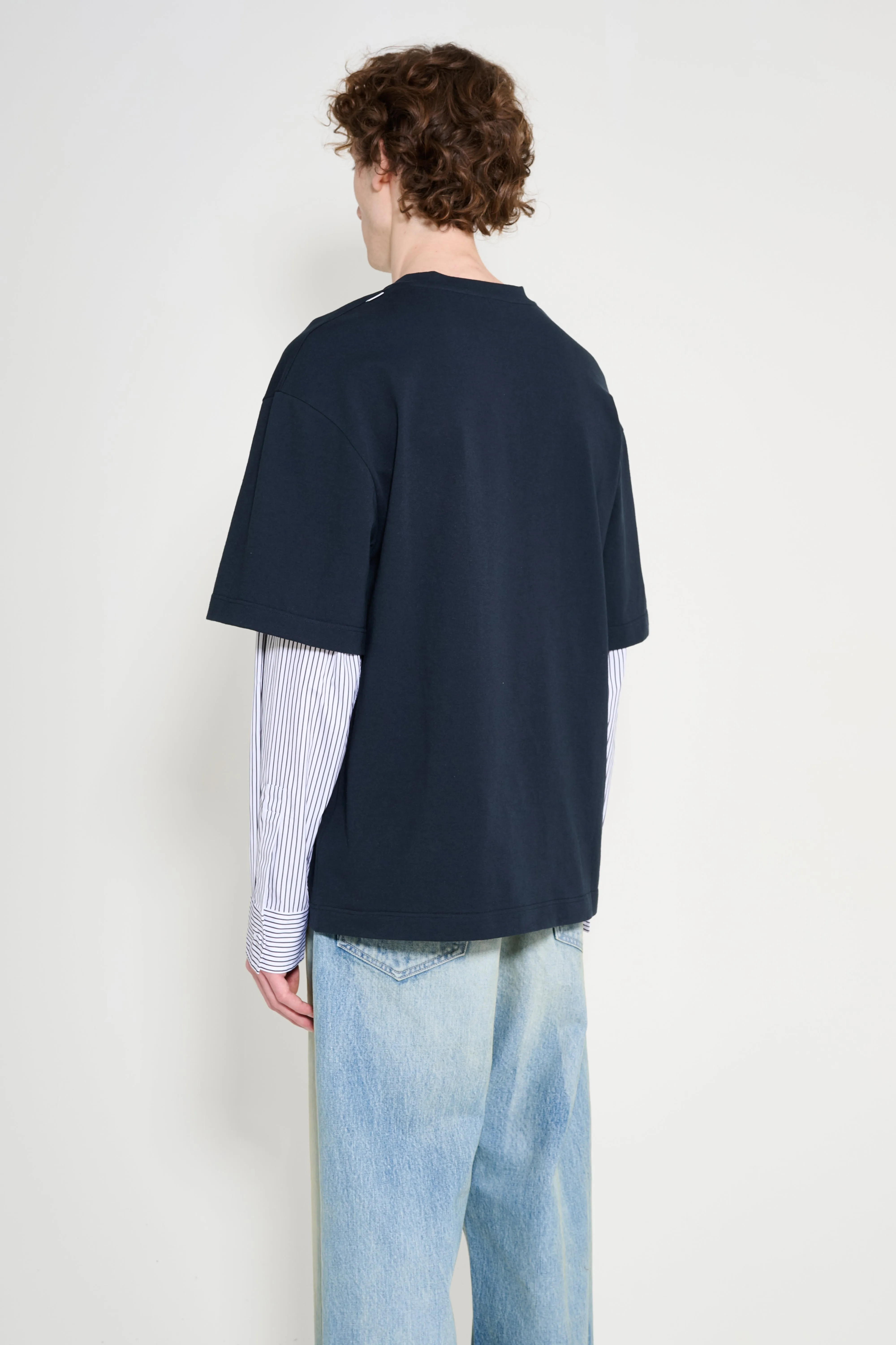 Jil Sander Contrasting Long Sleeves T-shirt Navy / White sold by Tres Bien product image thumbnail 3