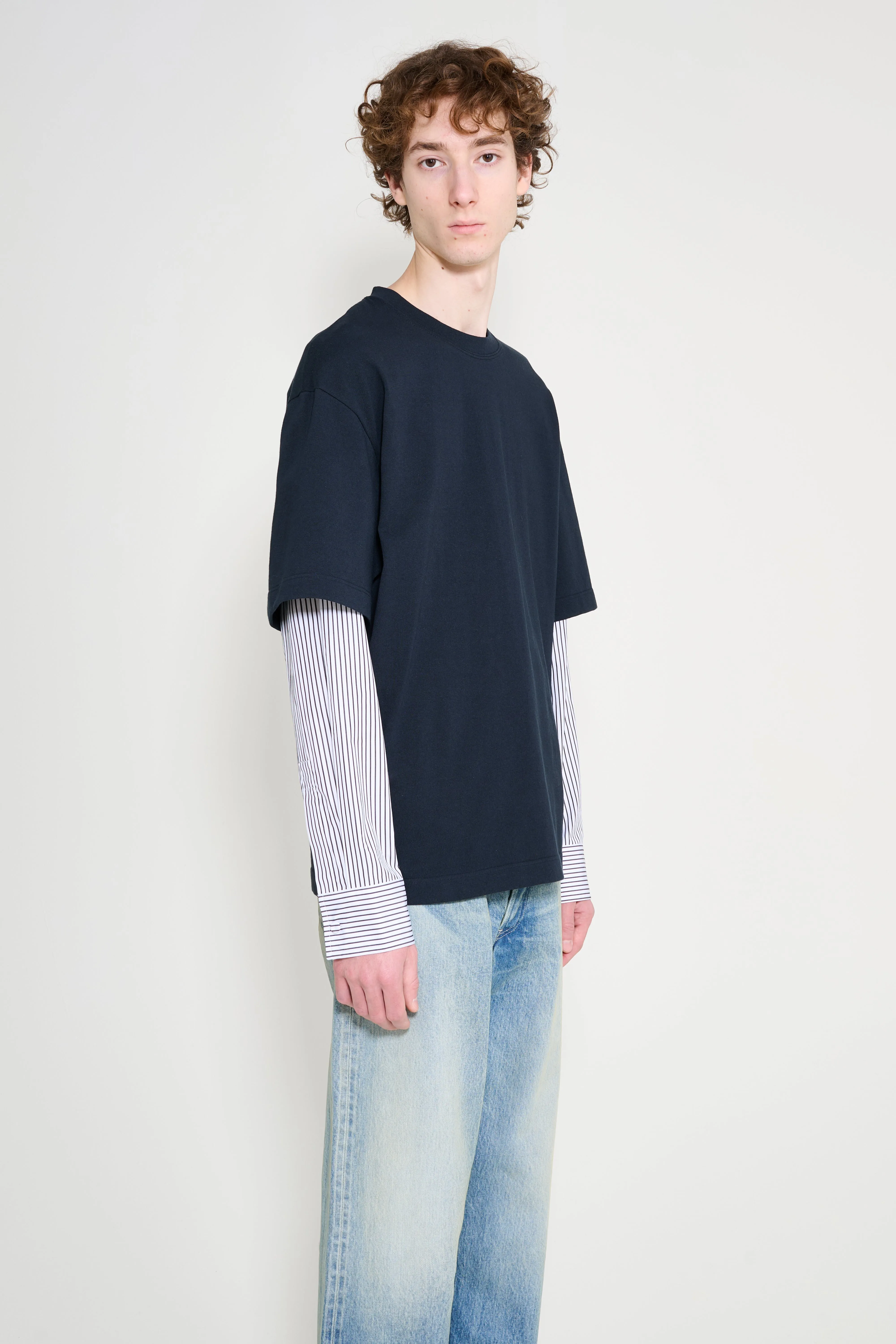 Jil Sander Contrasting Long Sleeves T-shirt Navy / White sold by Tres Bien product image thumbnail 4