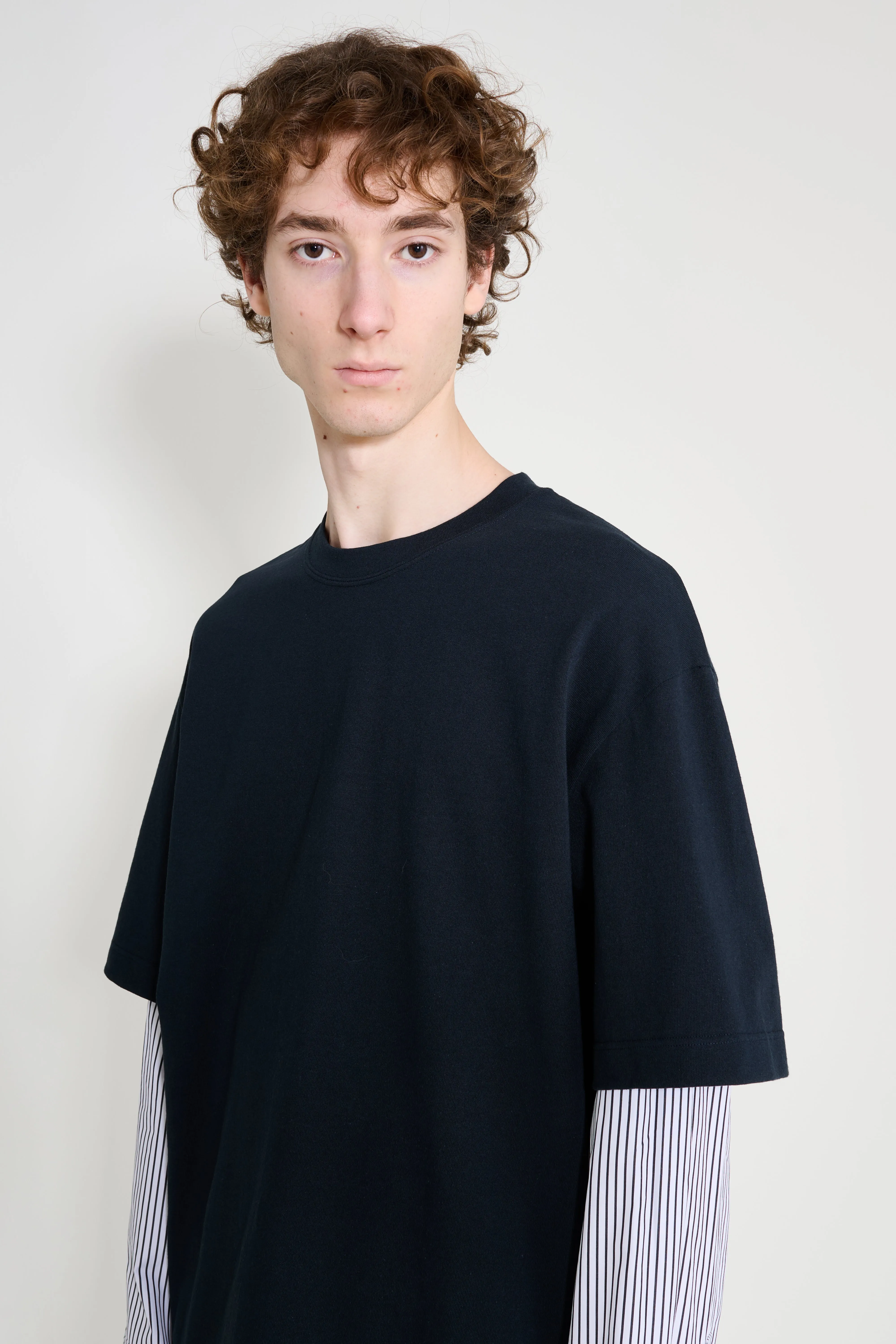 Jil Sander Contrasting Long Sleeves T-shirt Navy / White sold by Tres Bien product image thumbnail 5