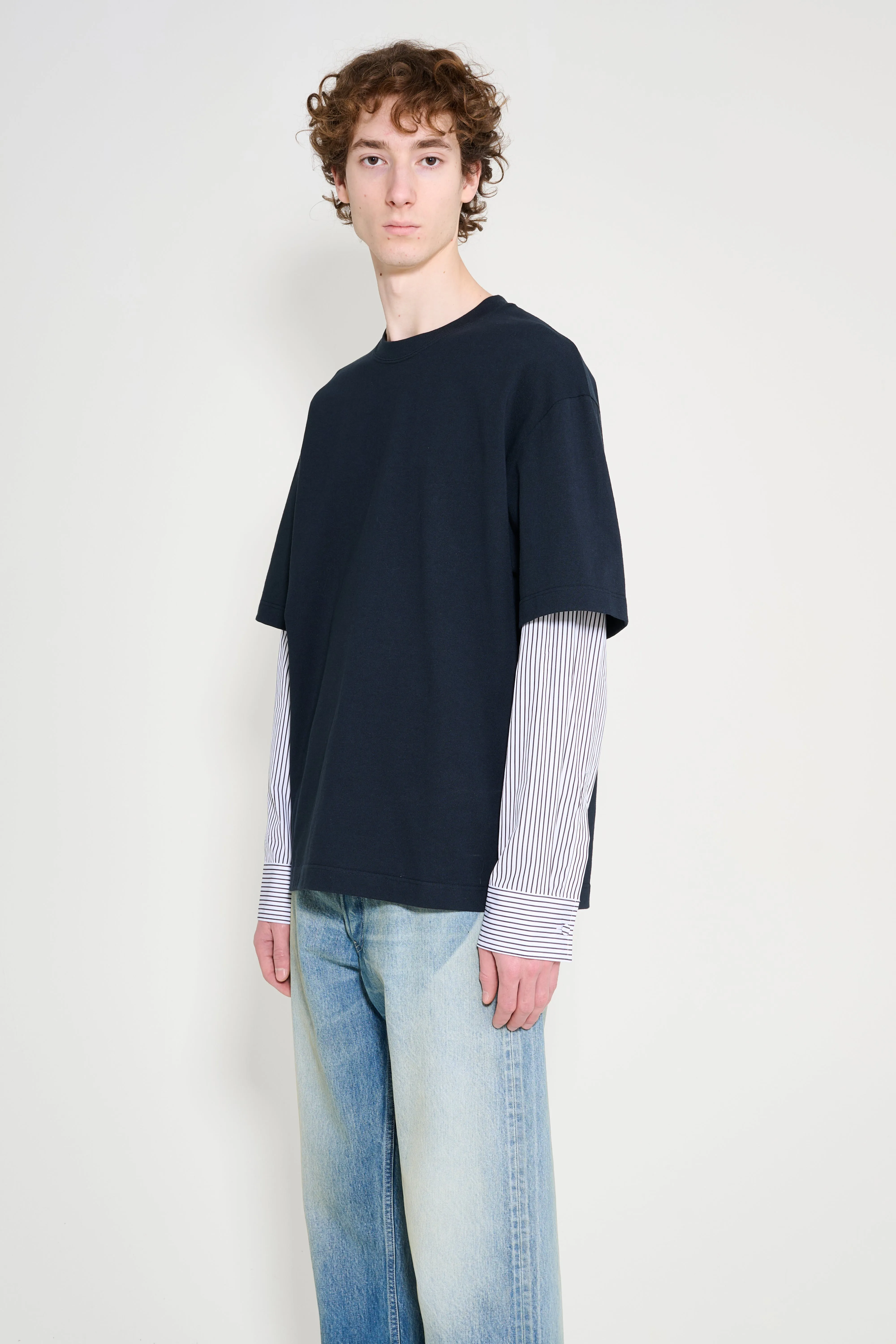 Jil Sander Contrasting Long Sleeves T-shirt Navy / White sold by Tres Bien product image thumbnail 2