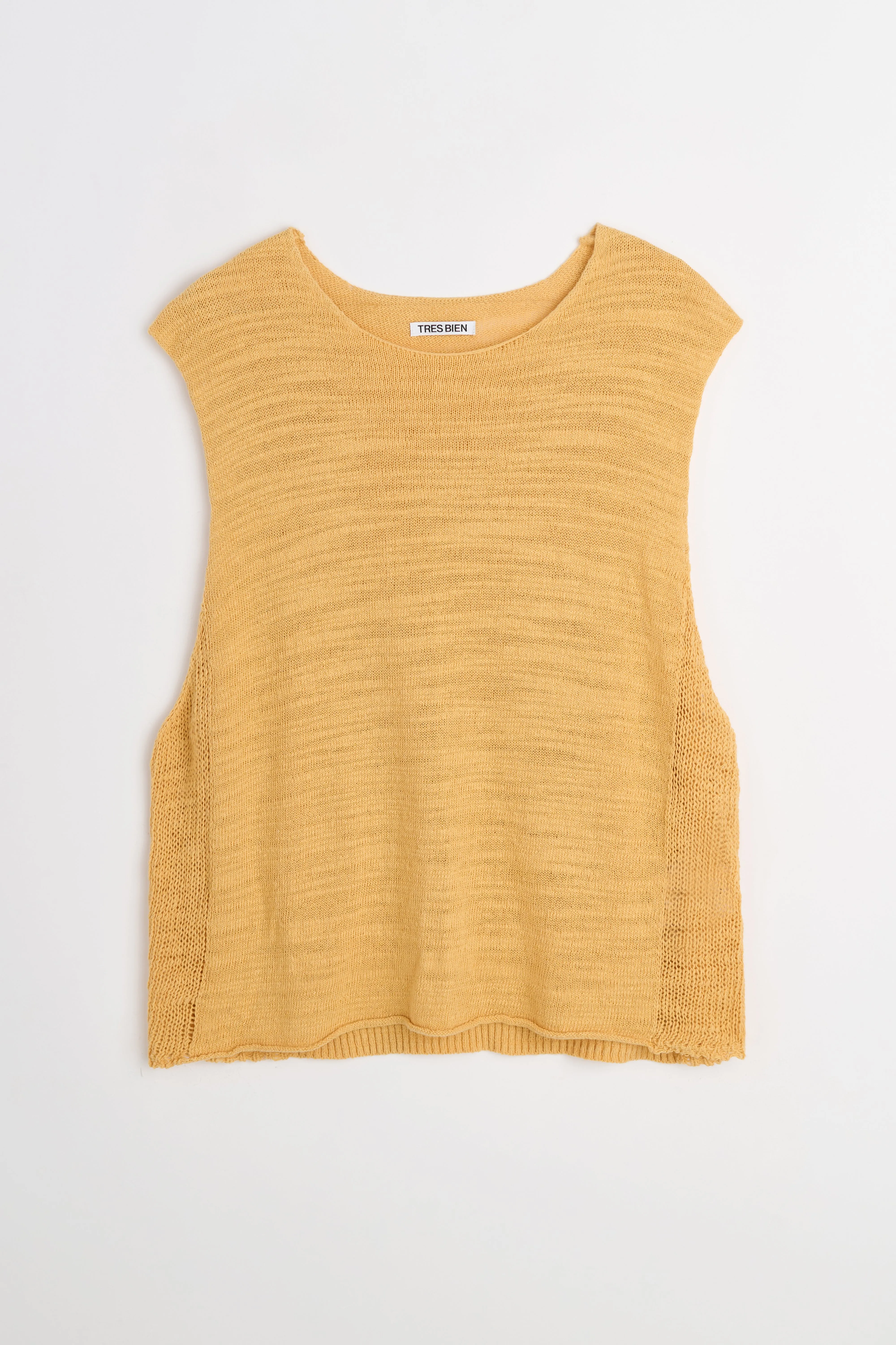 TRÈS BIEN Archive Très Bien Knitted Vest Beige sold by Tres Bien
