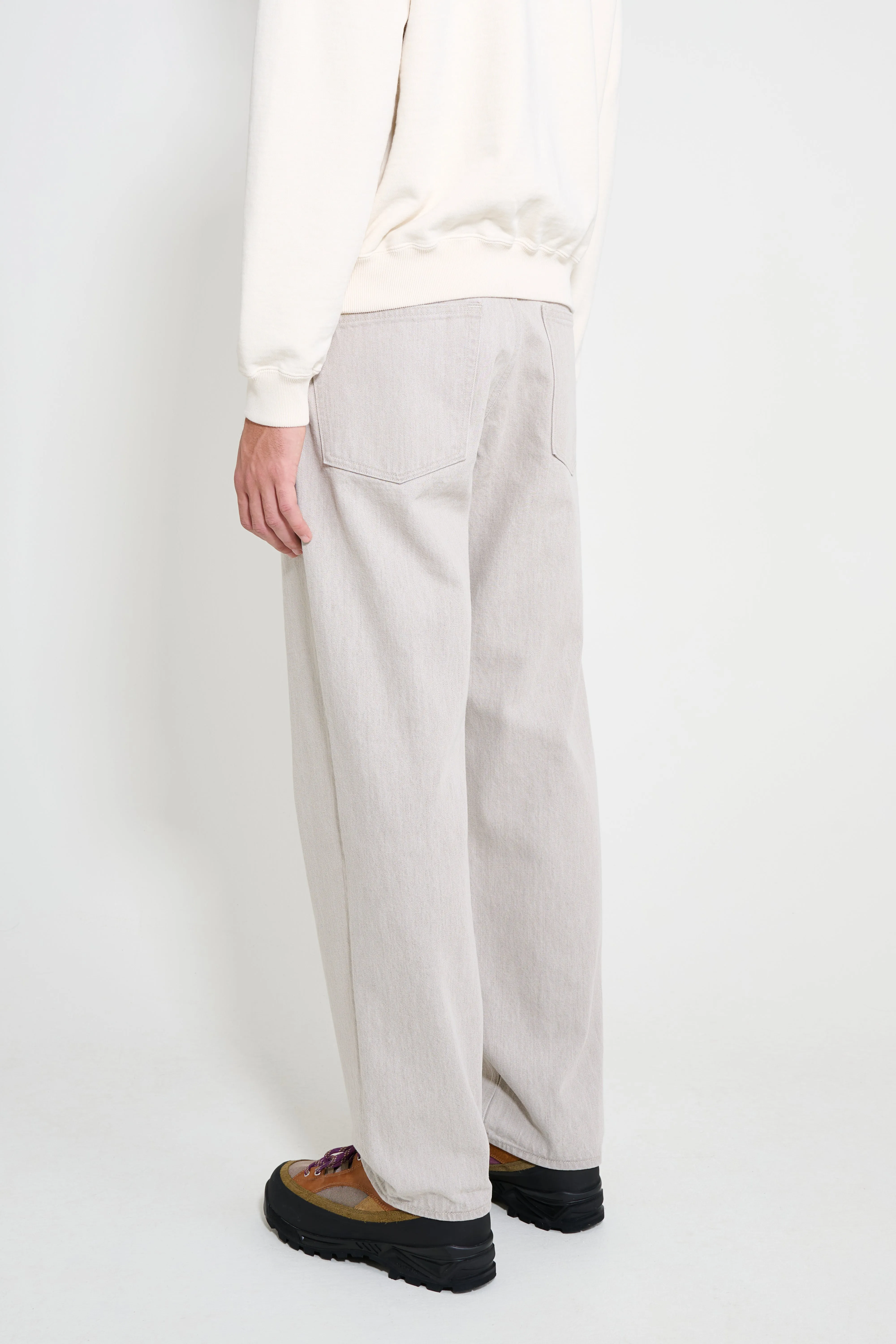 Auralee Faded Hard Twist Denim Wide Pants Brown / Light Grey sold by Tres Bien product image thumbnail 2