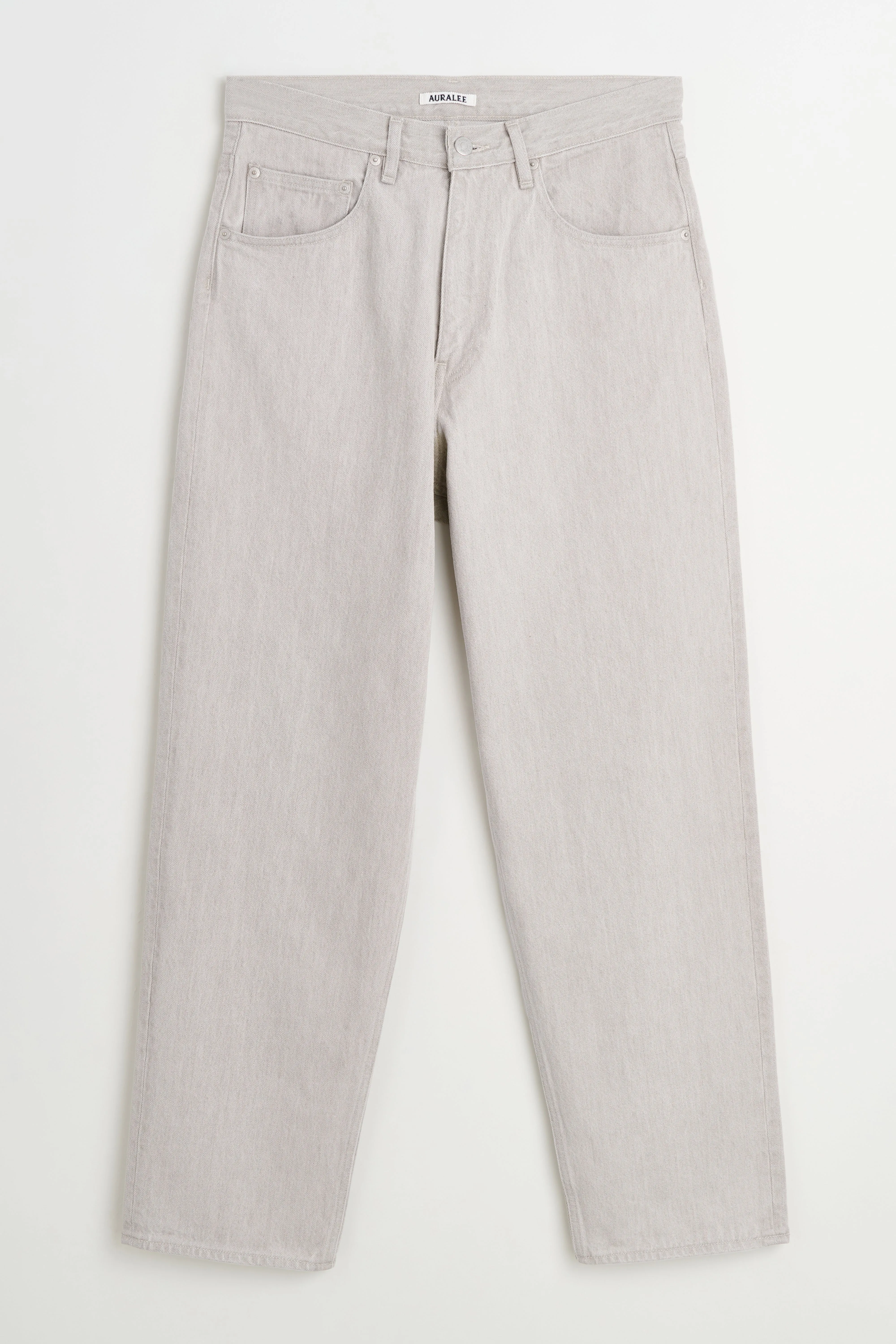 Auralee Faded Hard Twist Denim Wide Pants Brown / Light Grey sold by Tres Bien product image thumbnail 5