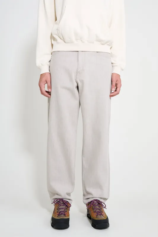 Auralee Faded Hard Twist Denim Wide Pants Brown / Light Grey made by Auralee