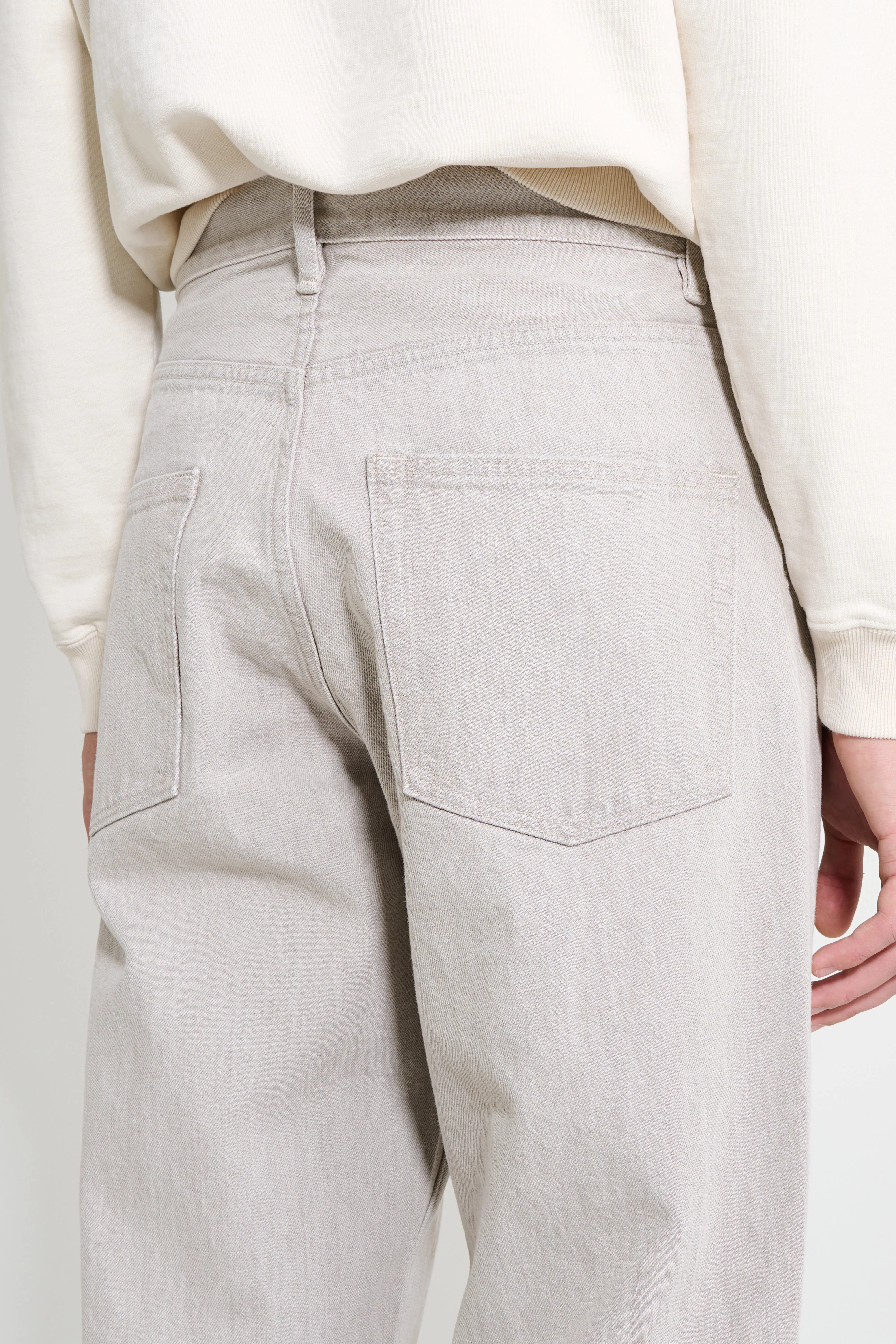 Auralee Faded Hard Twist Denim Wide Pants Brown / Light Grey sold by Tres Bien product image thumbnail 4