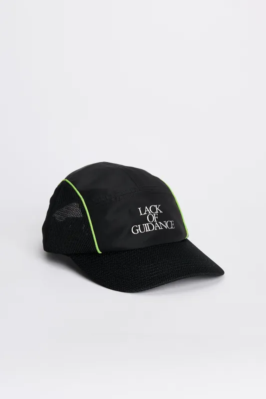 New Balance x Lack Of Guidance 5 Panel Cap Black / Lime made by New Balance