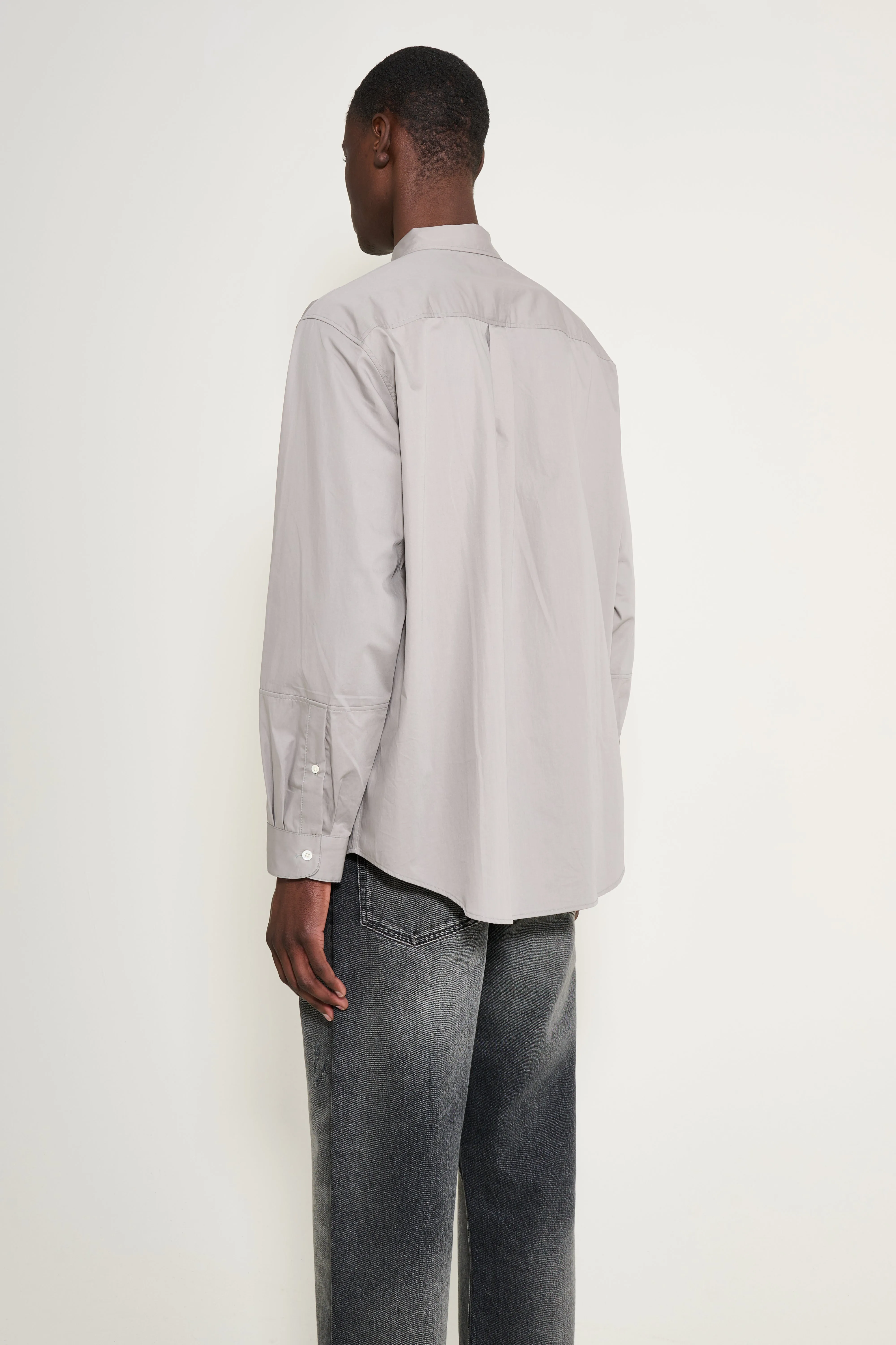 Lady White Co. Lynn Poplin L/S Shirt True Grey sold by Tres Bien product image thumbnail 3