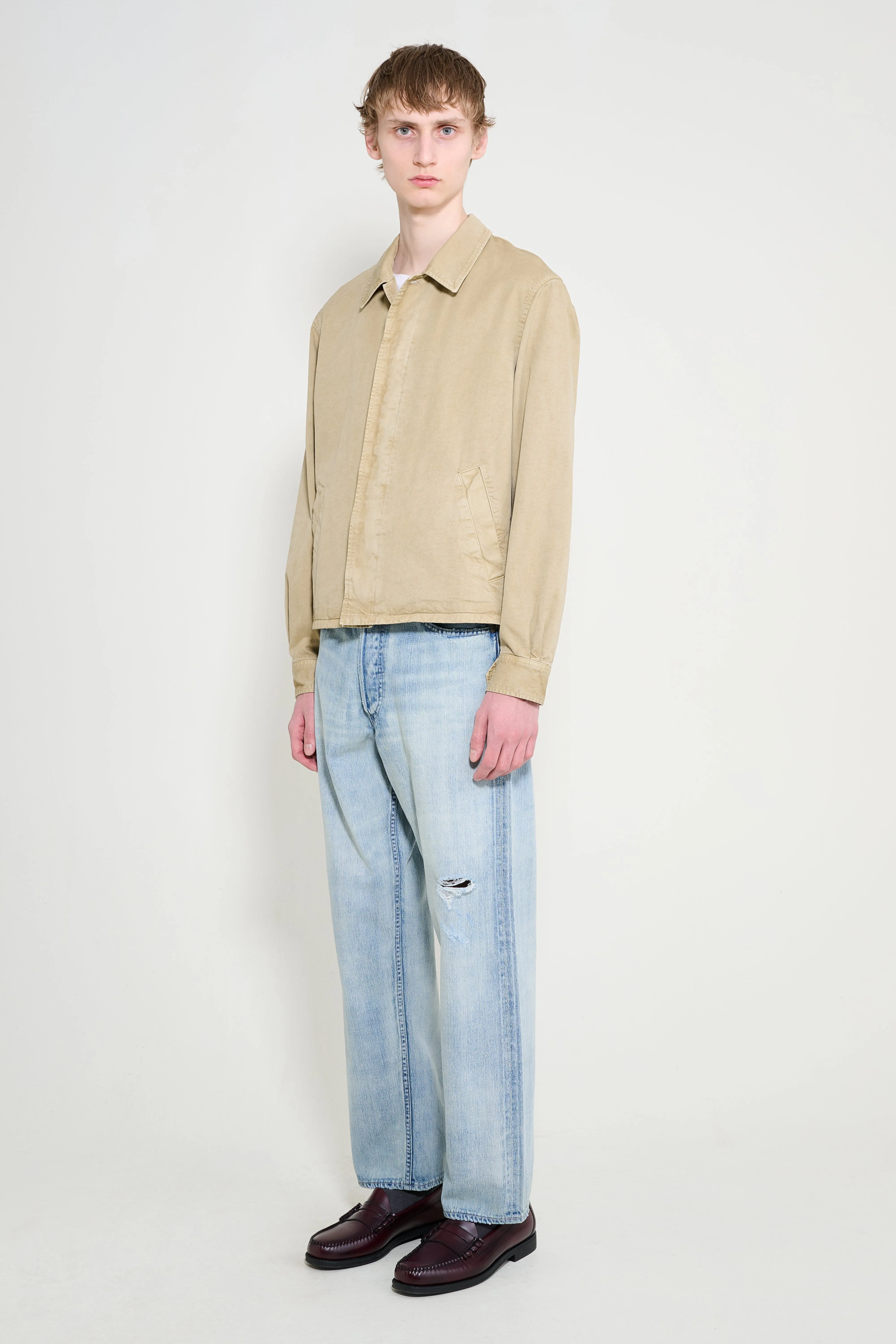 Auralee Faded Selvedge Light Denim Wide Pants Light Indigo sold by Tres Bien product image thumbnail 5