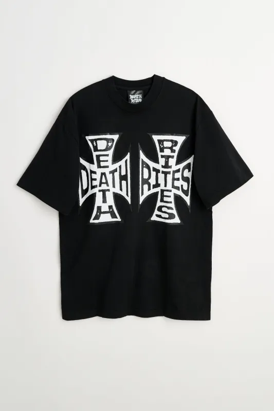 Death Rites Crosses Short Sleeve T-Shirt  Black made by Tres Bien