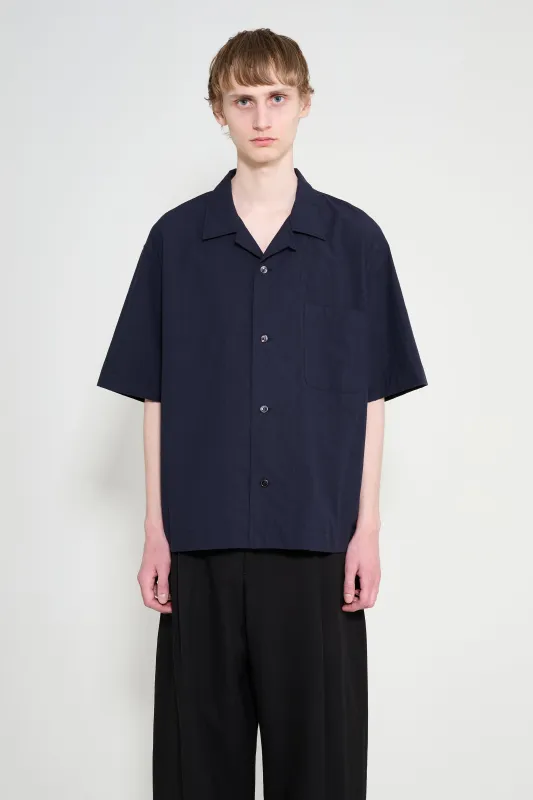 Studio Nicholson Agios Short Sleeve Shirt Ink made by Studio Nicholson