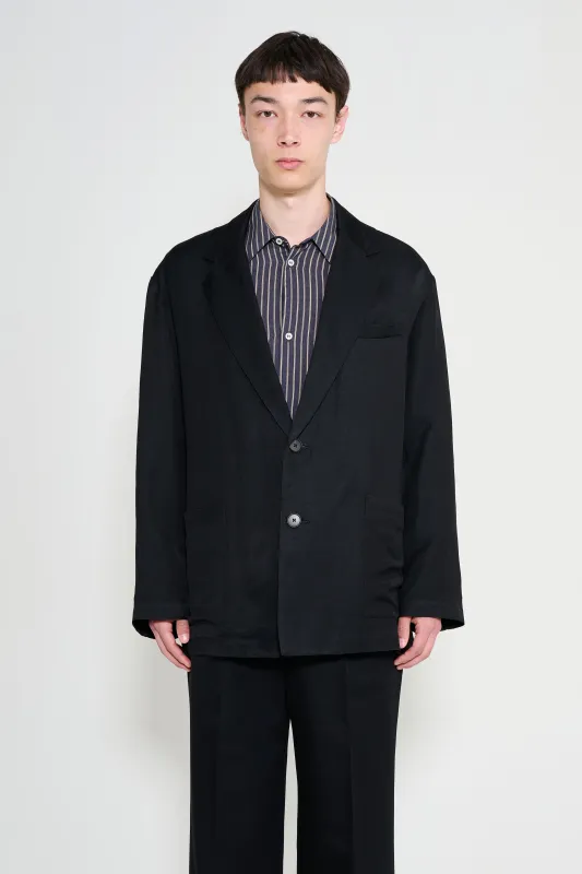 ssstein VIS/LI Bright Twill Single Breasted Jacket Black made by ssstein