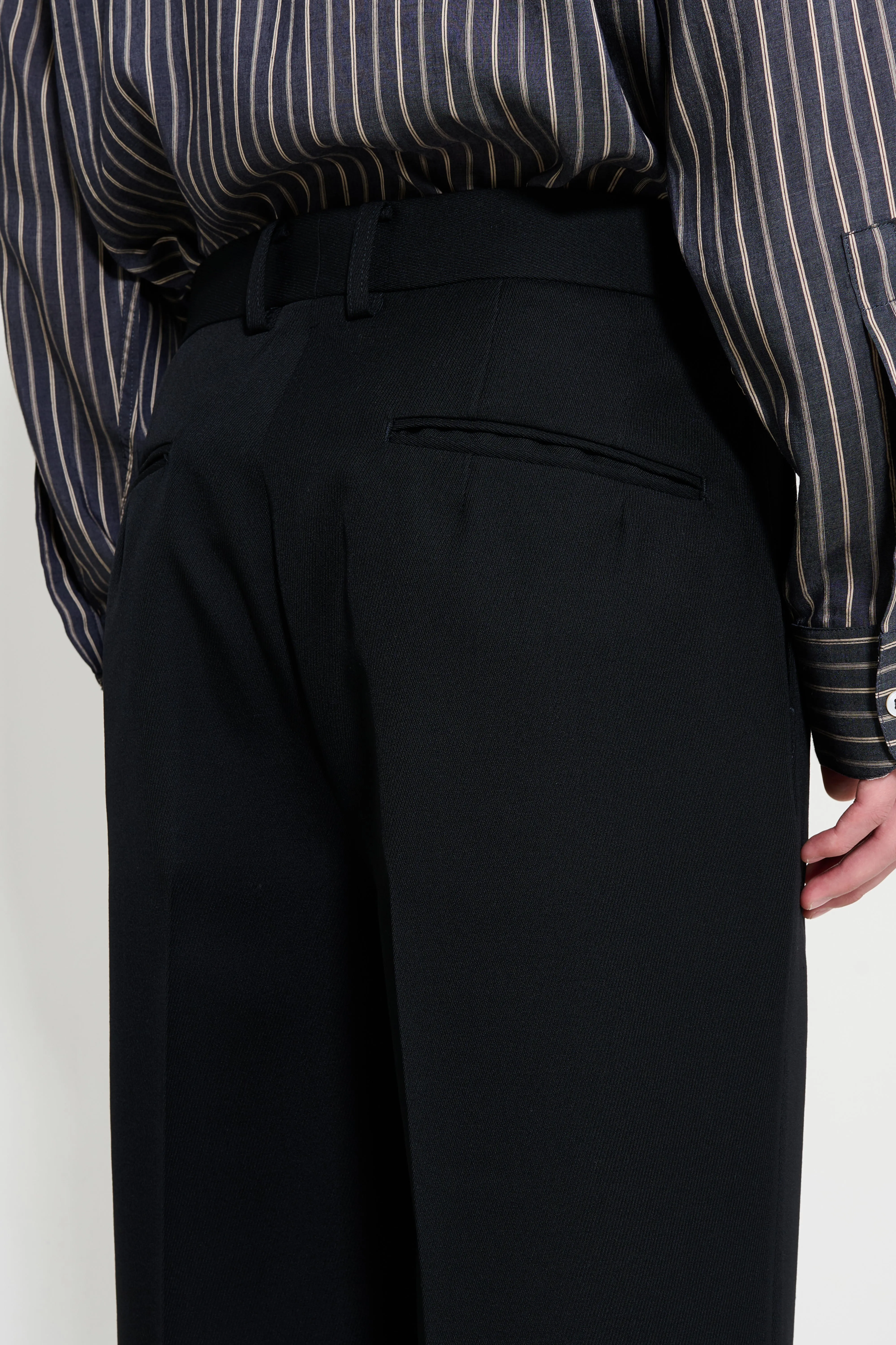 ssstein Wool Kersey Straight Trousers Black sold by Tres Bien product image thumbnail 4