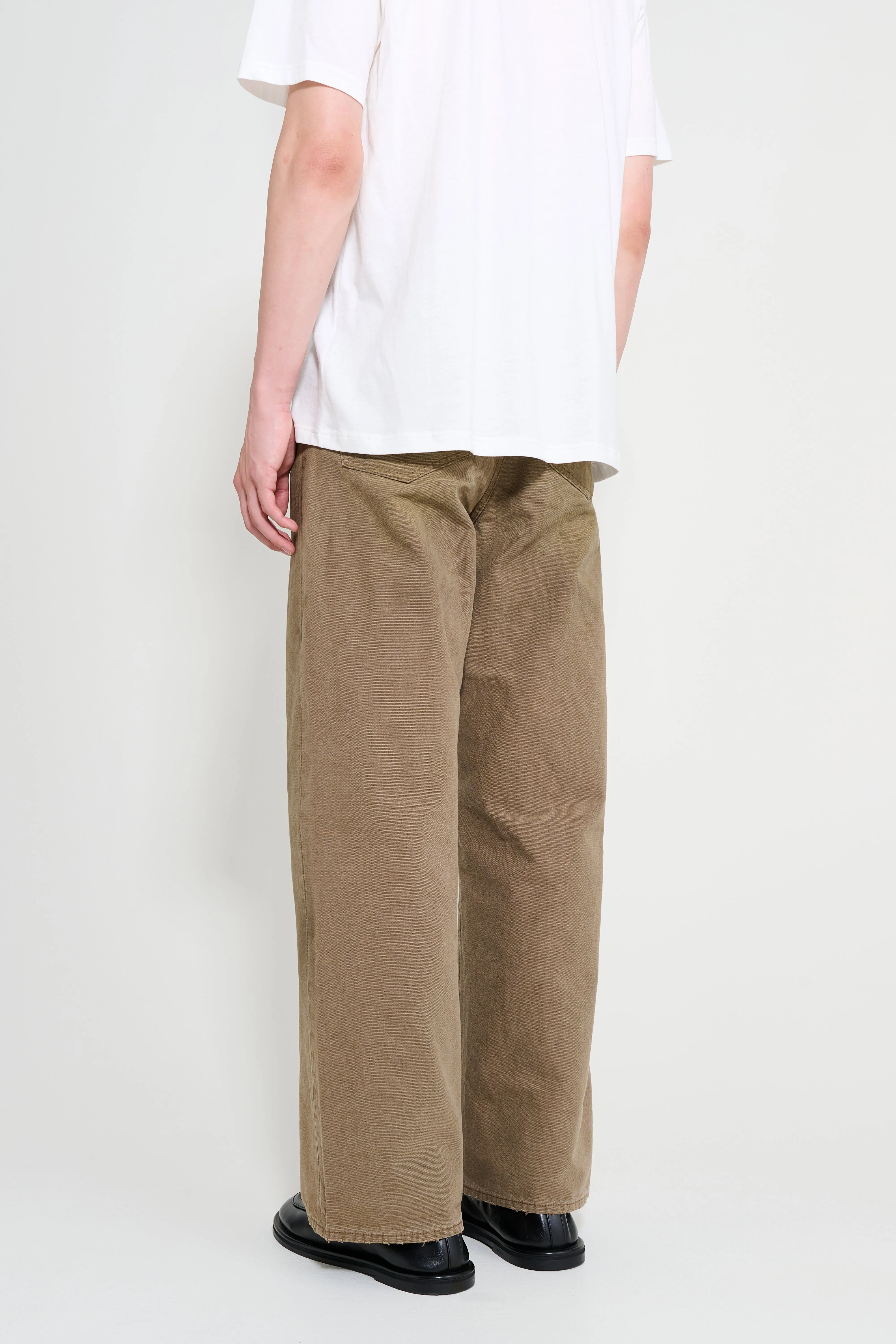 ssstein Sulfur Dyed Oxford Vintage Wide Pants Khaki Beige sold by Tres Bien product image thumbnail 2