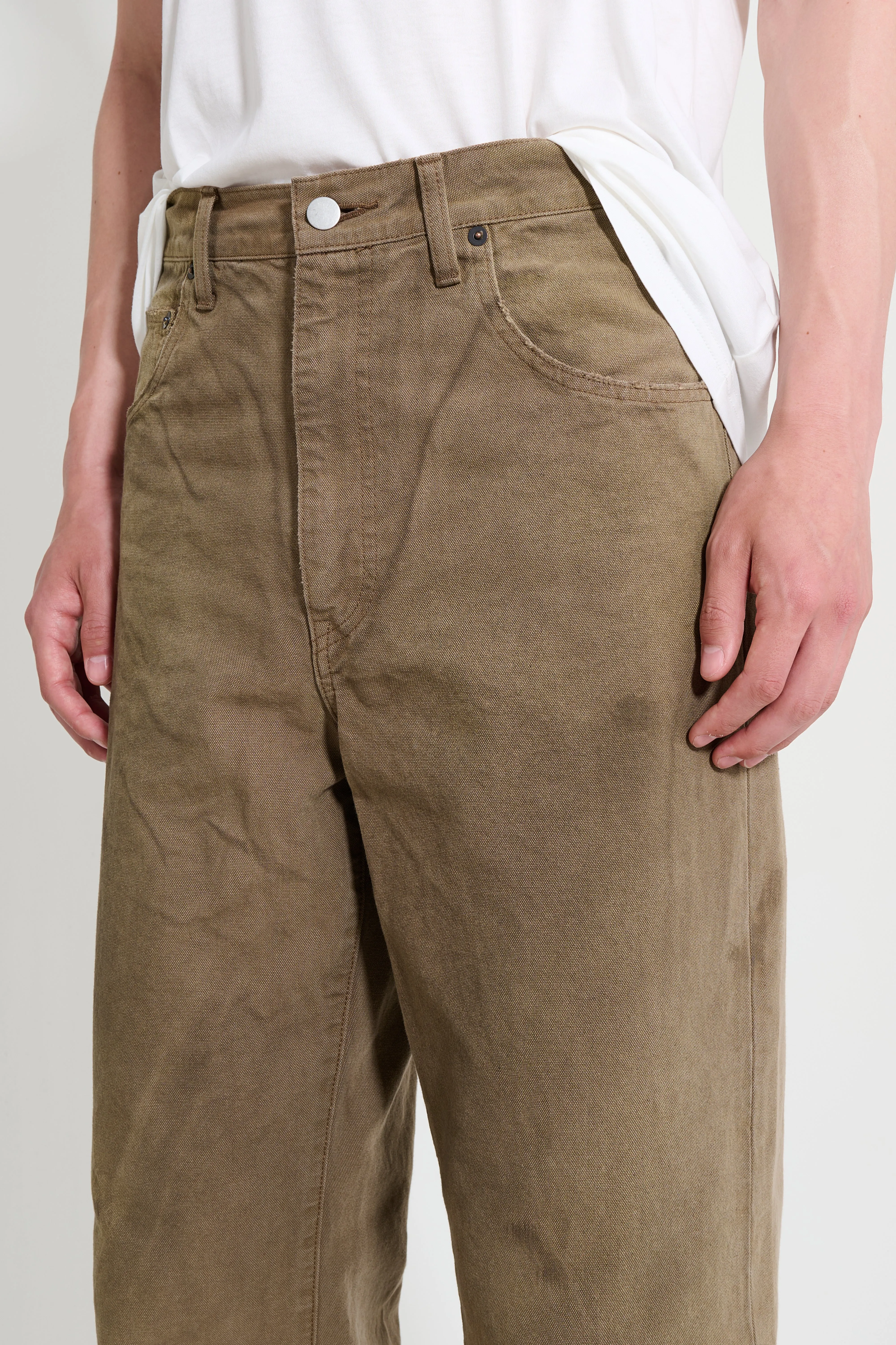 ssstein Sulfur Dyed Oxford Vintage Wide Pants Khaki Beige sold by Tres Bien product image thumbnail 3