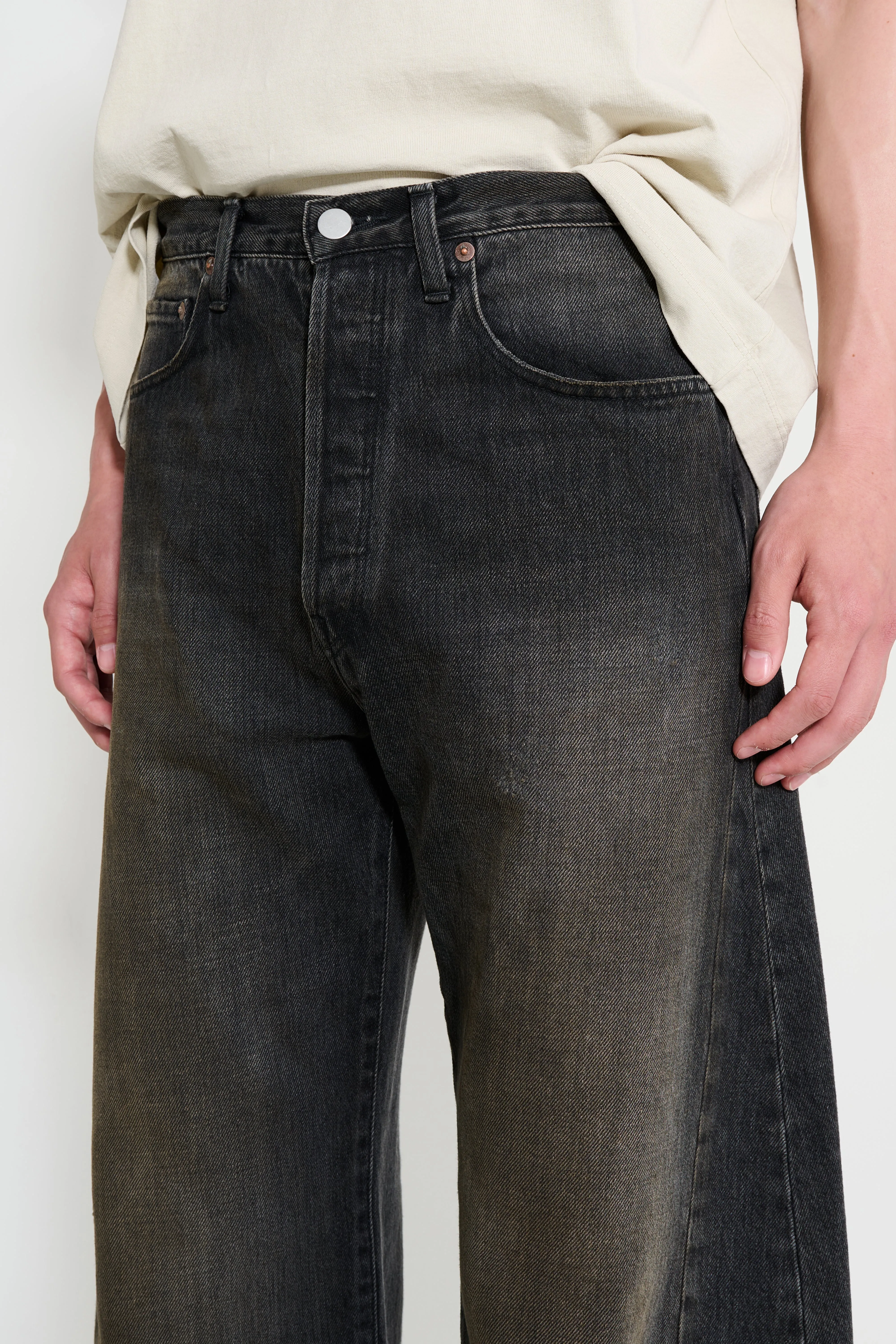 ssstein Deformation Wide Denim Jeans Black sold by Tres Bien product image thumbnail 3