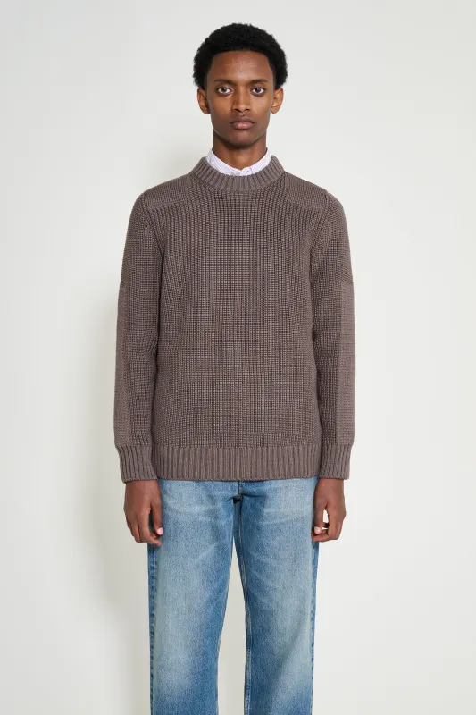S.N.S. Herning Robust Crew Neck Sweater Terra Magma Brown made by S.N.S HERNING