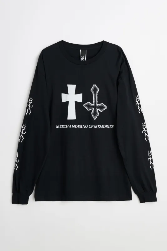Second Best Merchandising Of Memories LS T-shirt Black made by Tres Bien