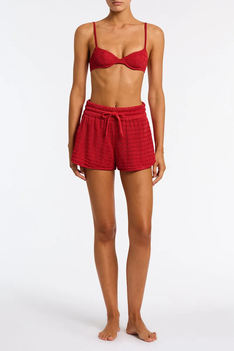 CARA - PASHA Red Crochet Short sold by triangl swimwear product image thumbnail 2