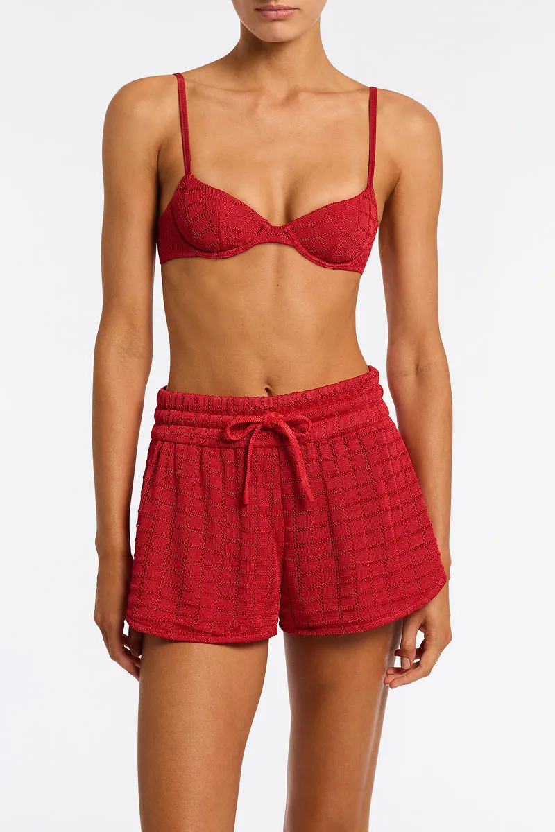 CARA - PASHA Red Crochet Short sold by triangl swimwear product image thumbnail 4