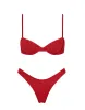 SUNI - PASHA Red Crochet Balconette Bikini Set sold by triangl swimwear